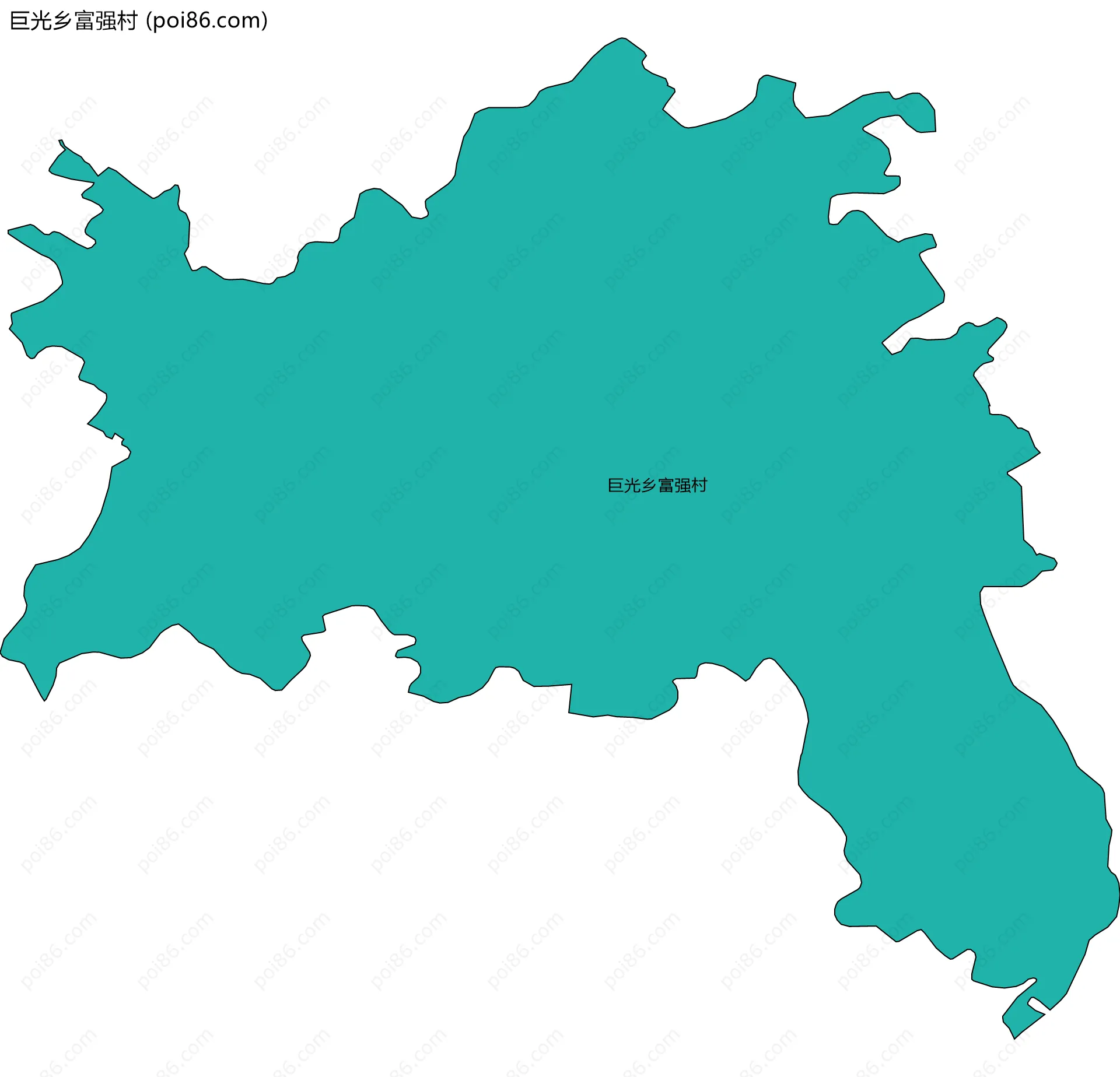 巨光乡富强村边界地图