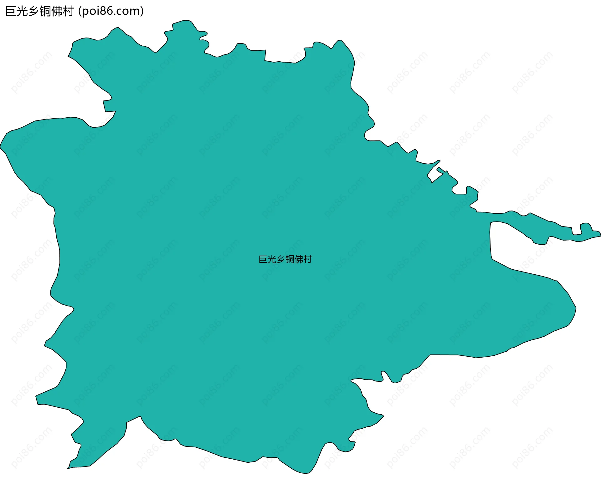 巨光乡铜佛村边界地图
