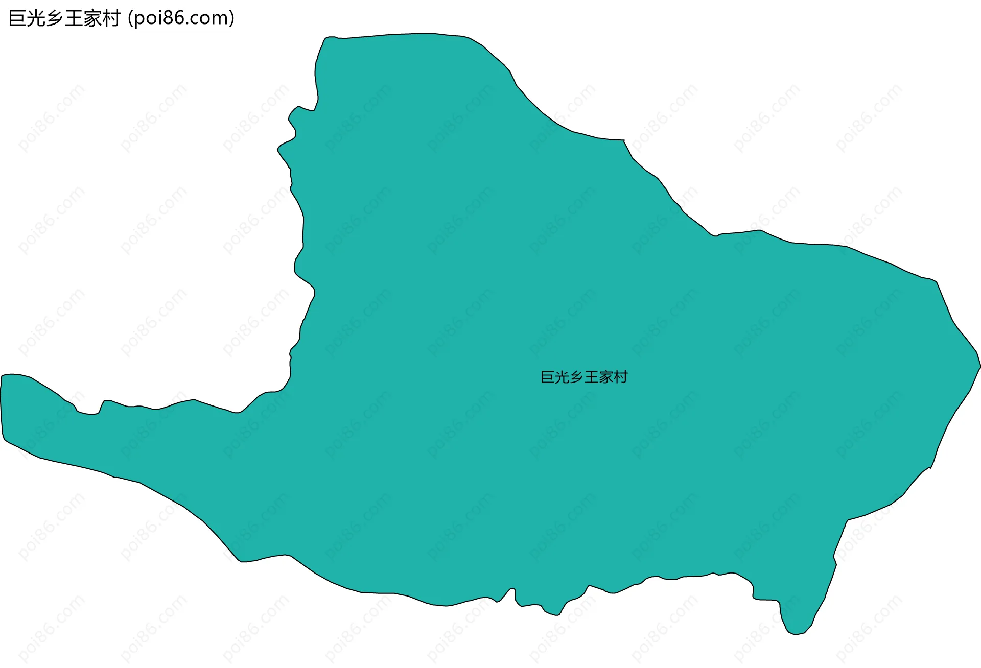 巨光乡王家村边界地图