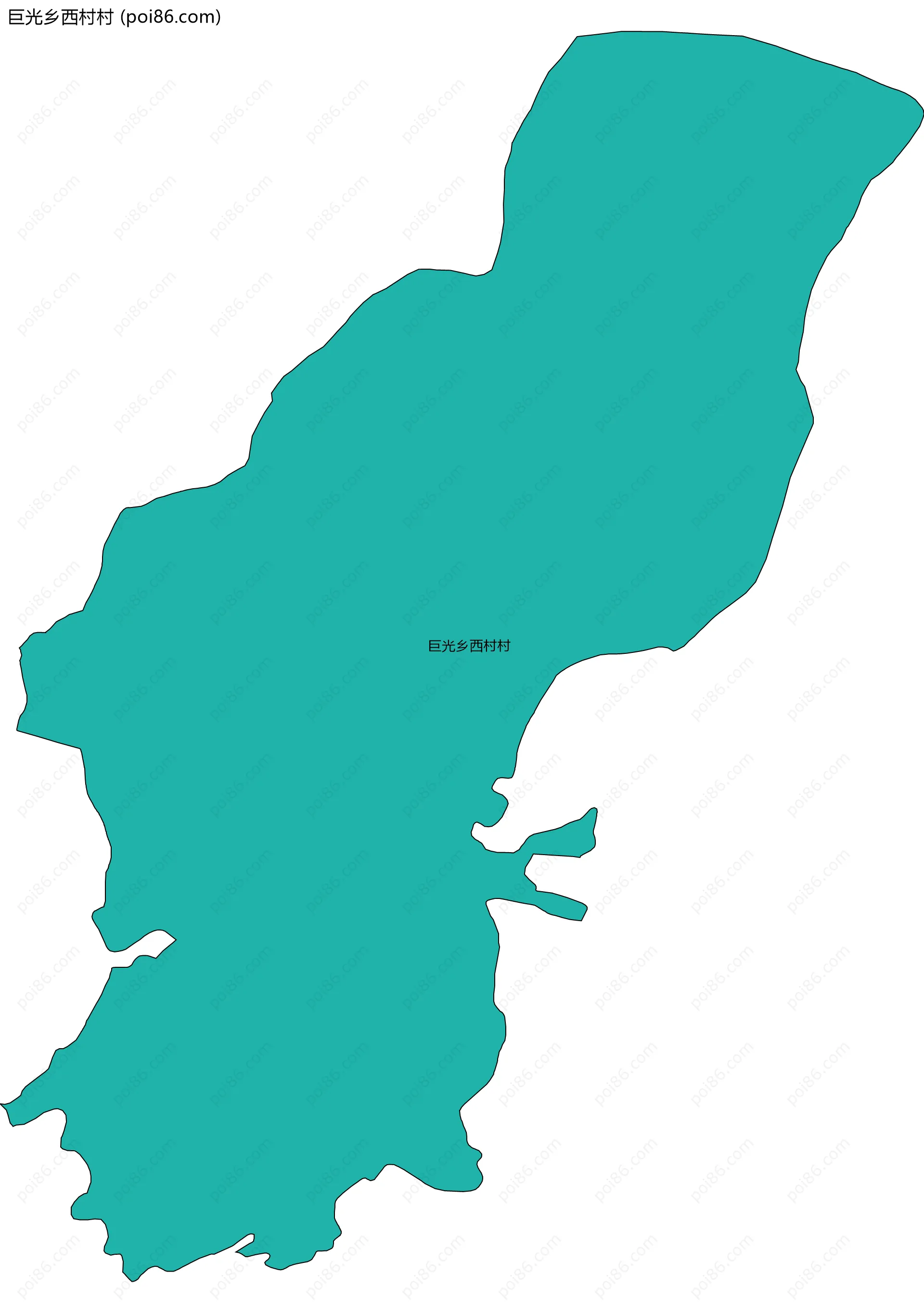 巨光乡西村村边界地图