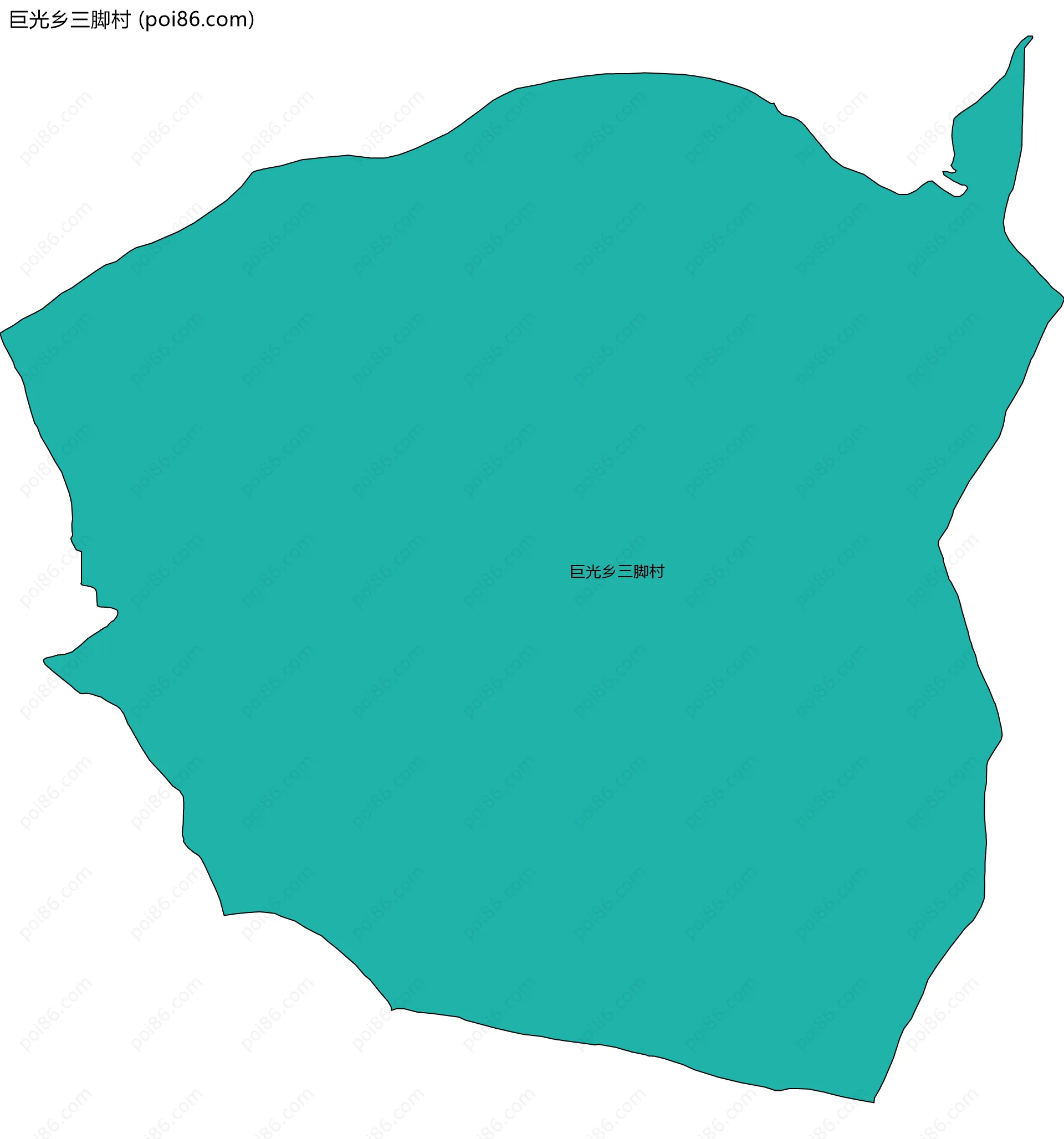 巨光乡三脚村边界地图