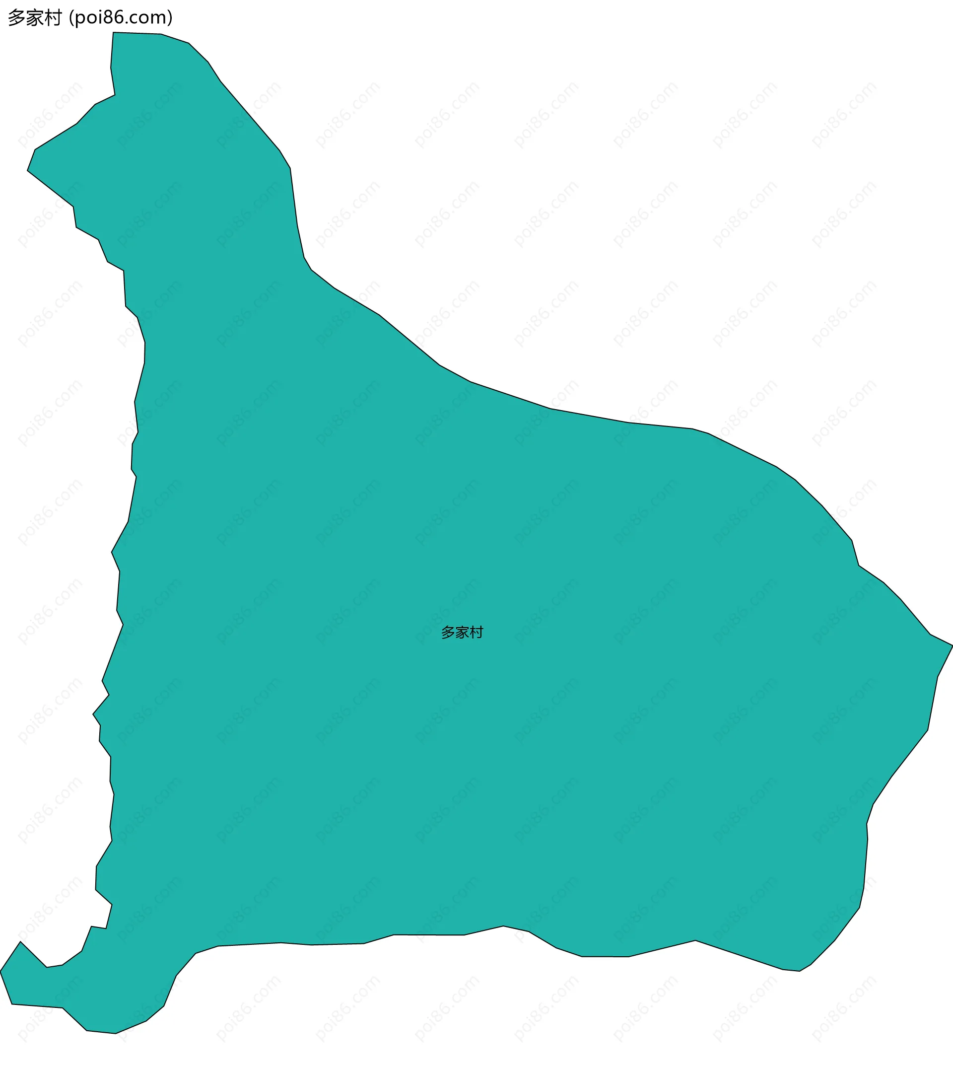 多家村边界地图
