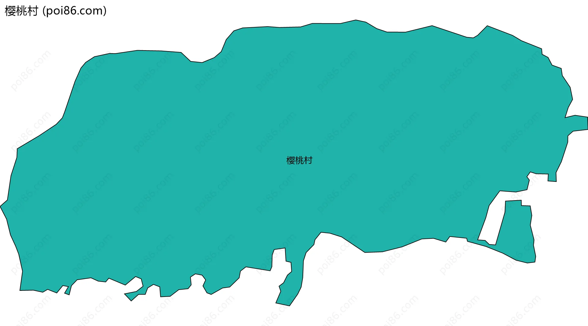 樱桃村边界地图