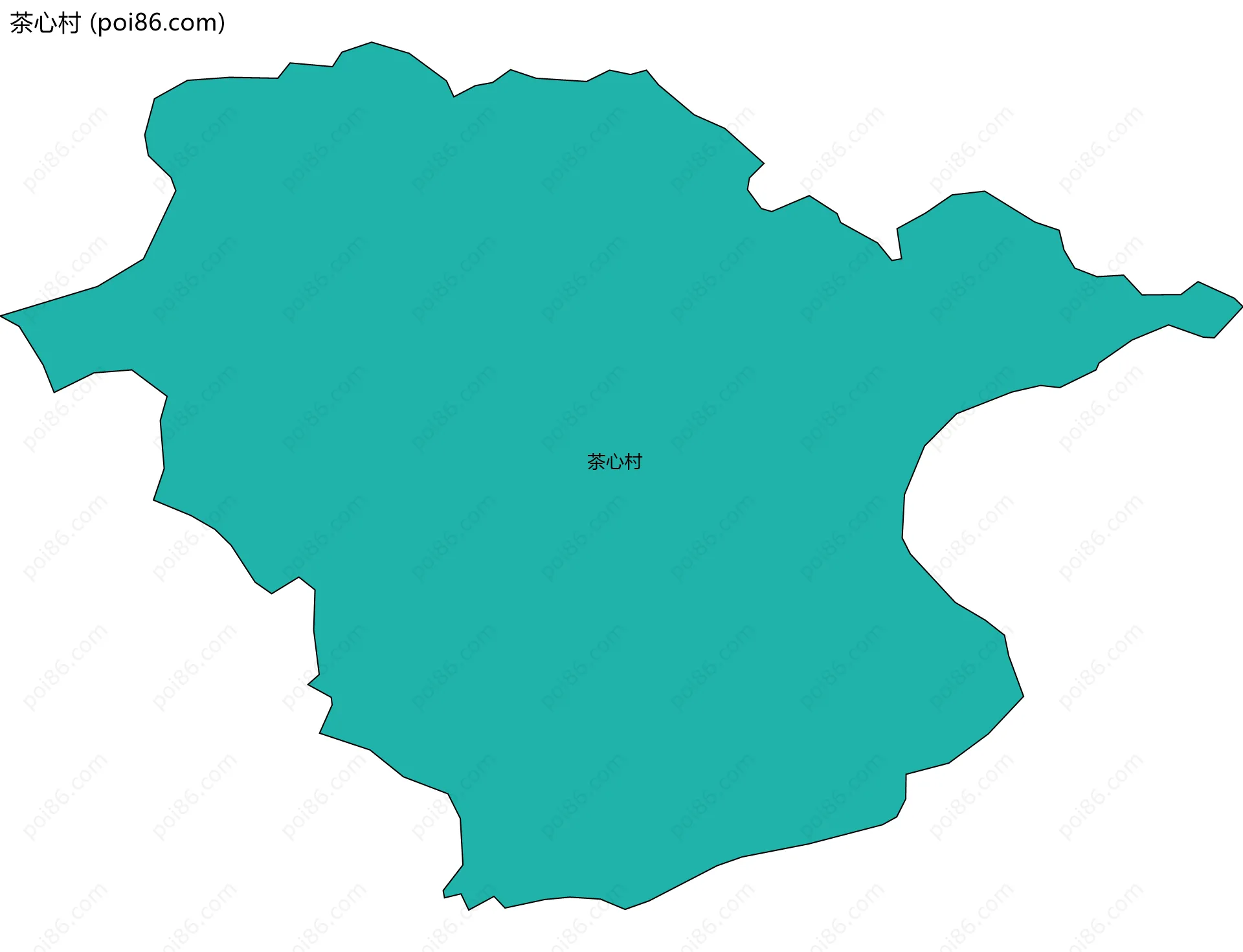 茶心村边界地图