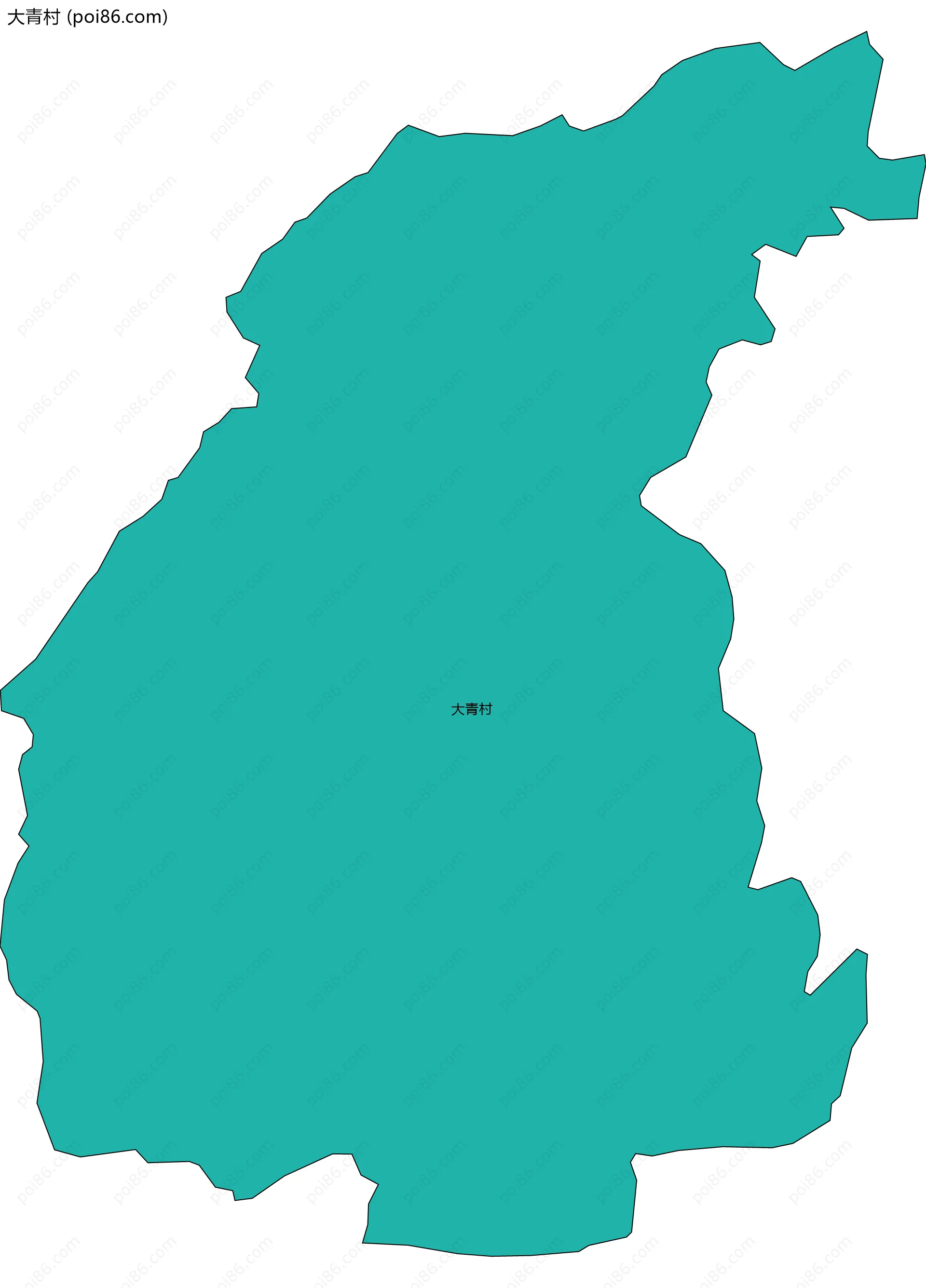 大青村边界地图