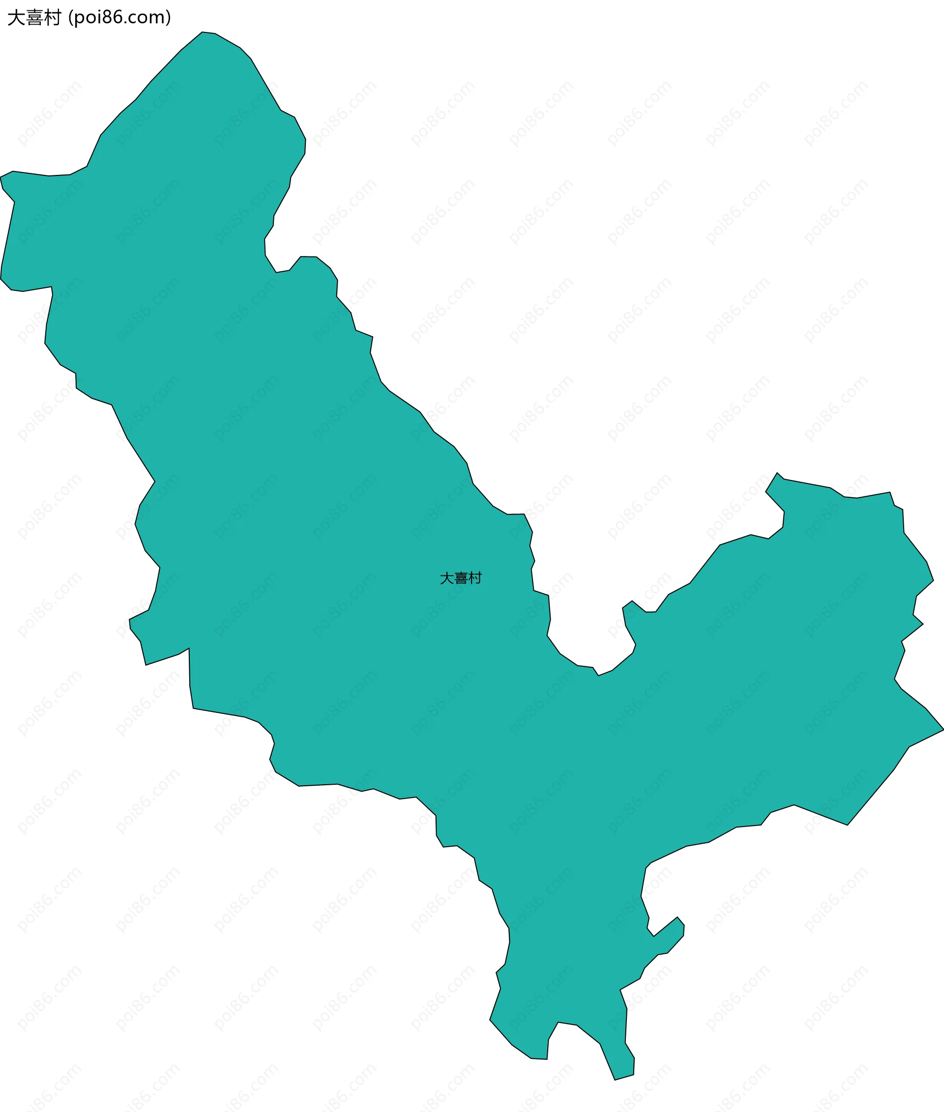 大喜村边界地图