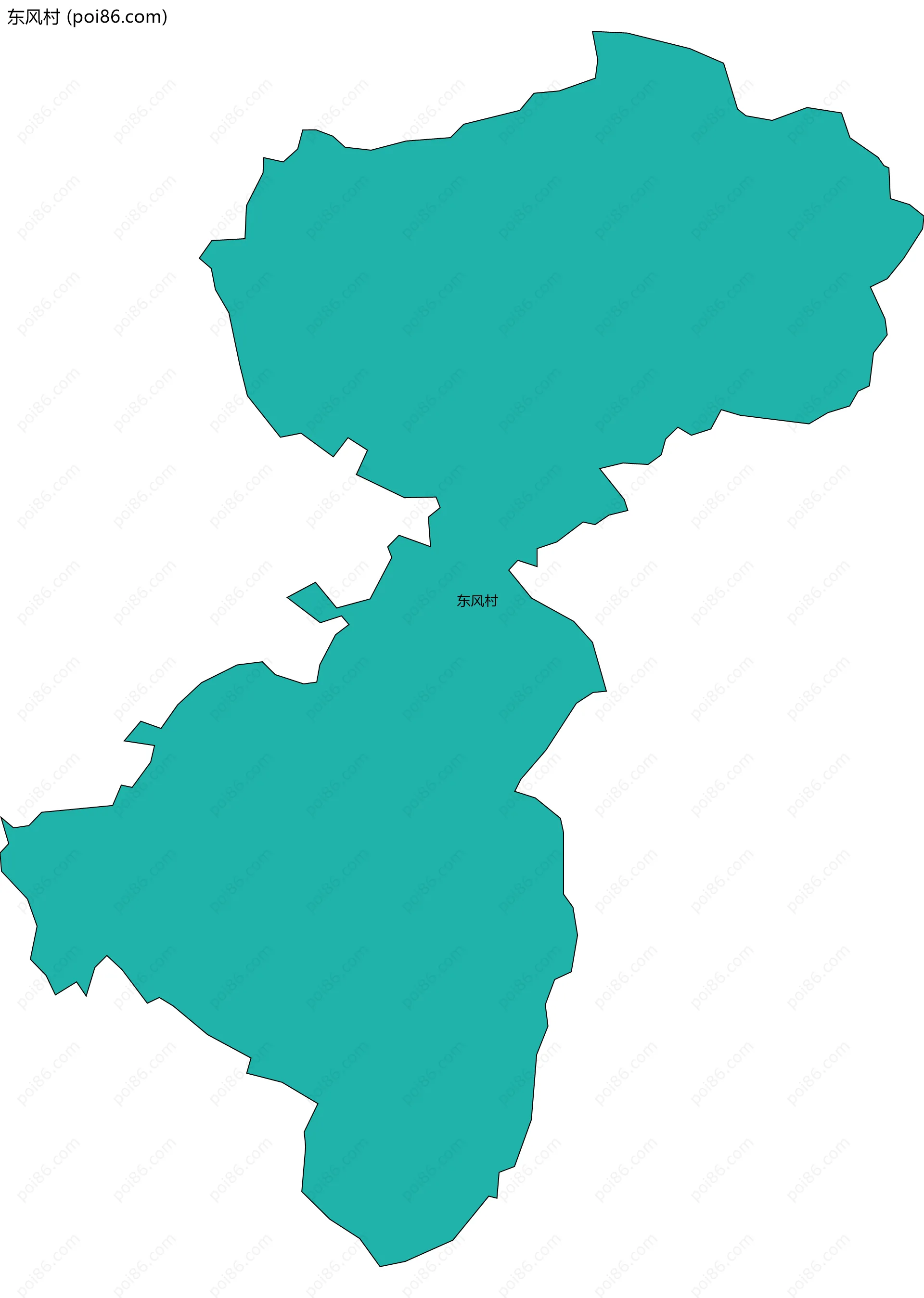 东风村边界地图