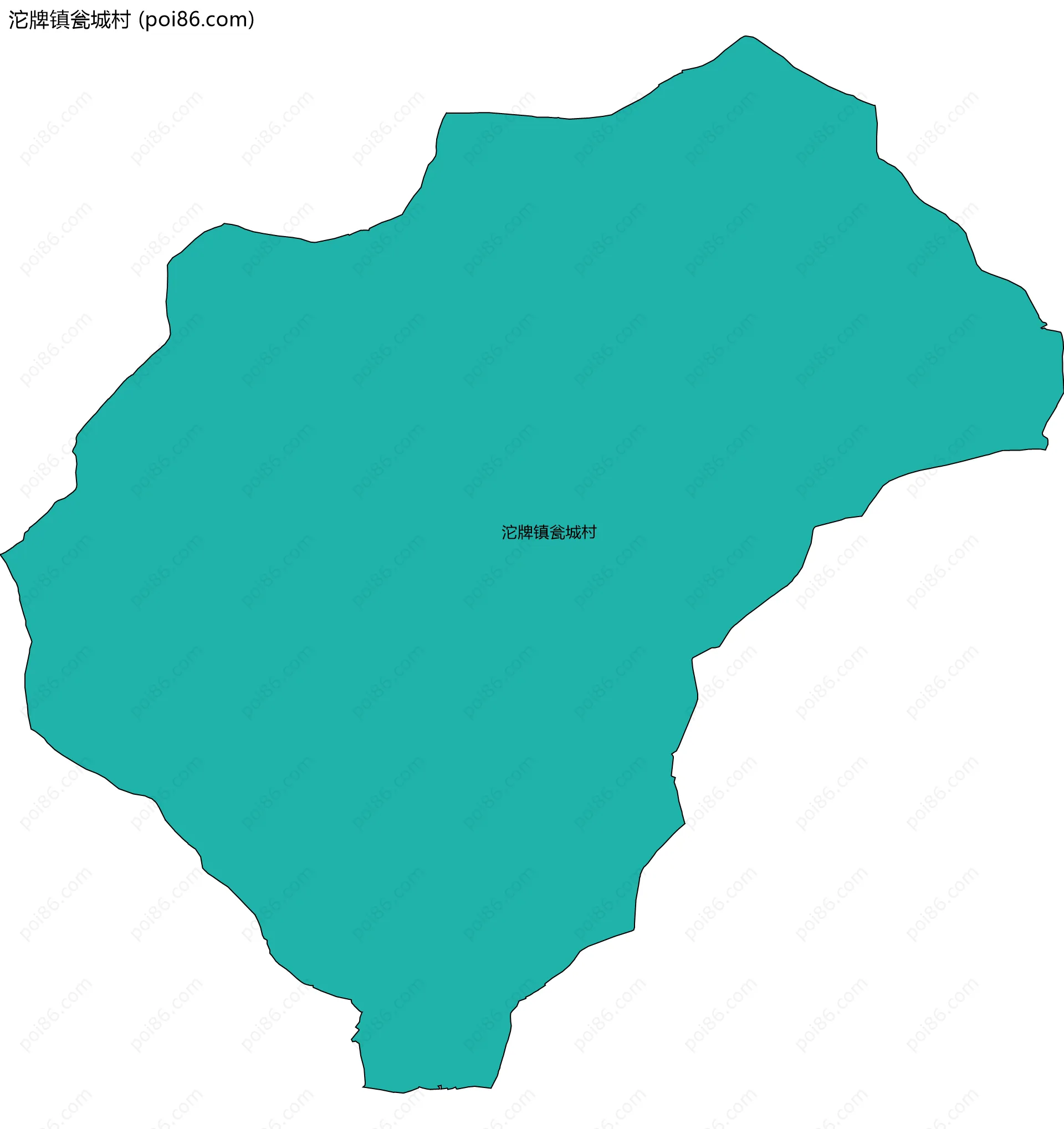 沱牌镇瓮城村边界地图