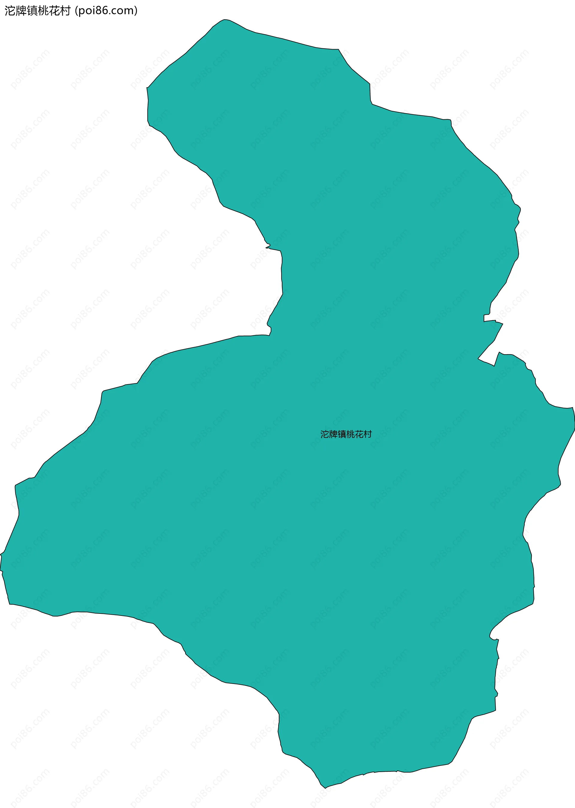 沱牌镇桃花村边界地图