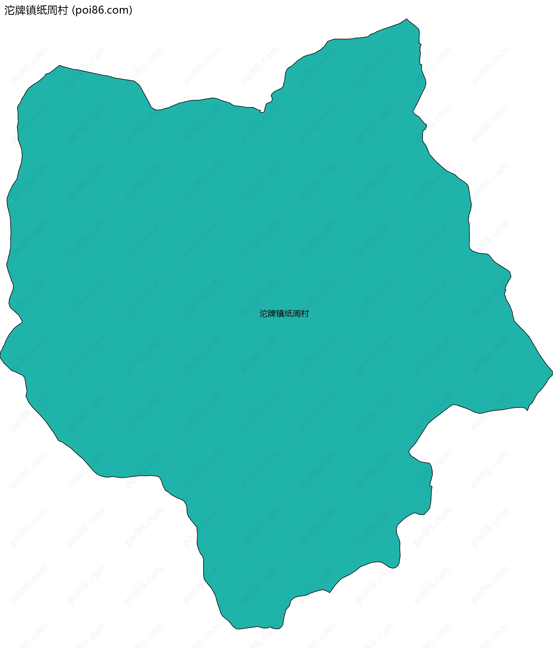 沱牌镇纸周村边界地图