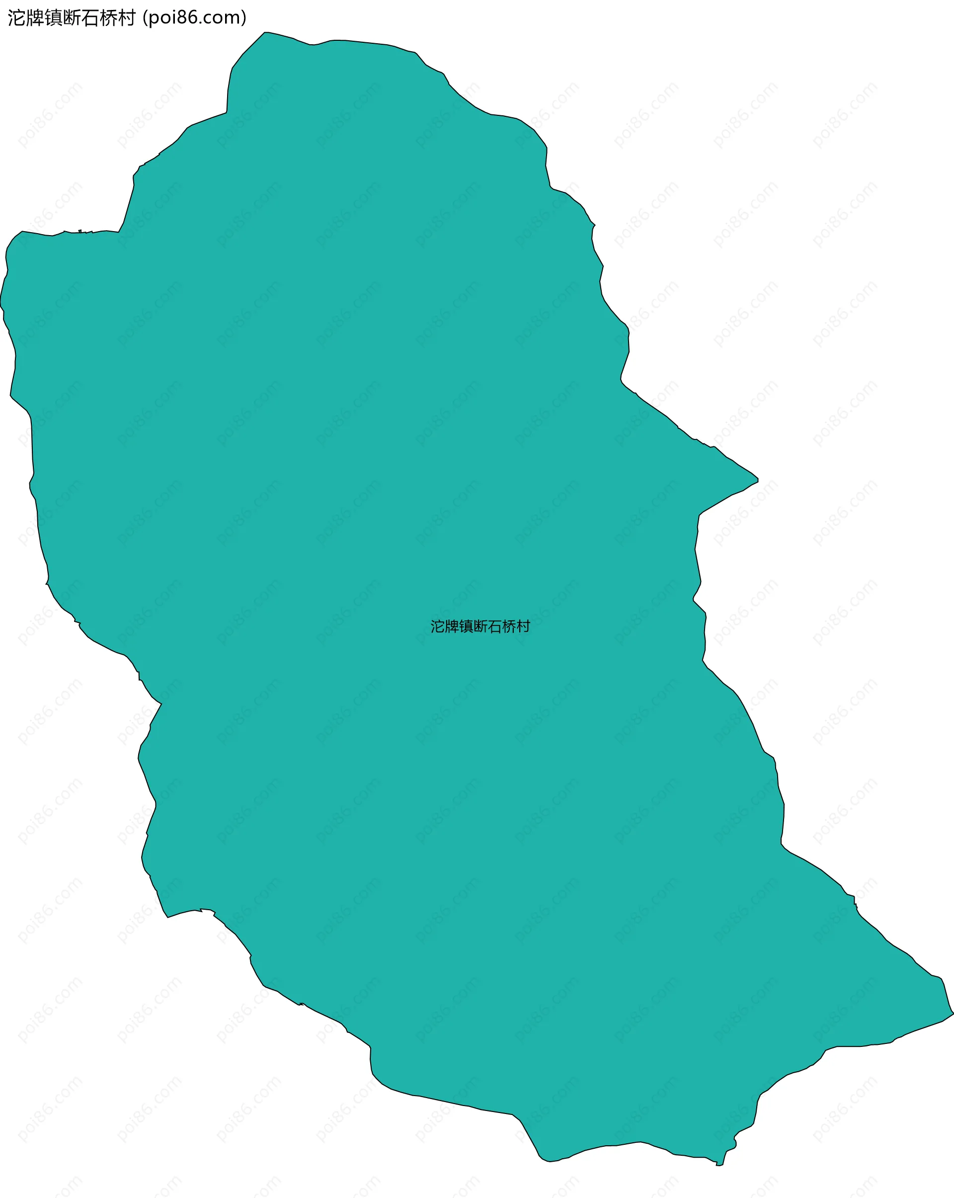 沱牌镇断石桥村边界地图
