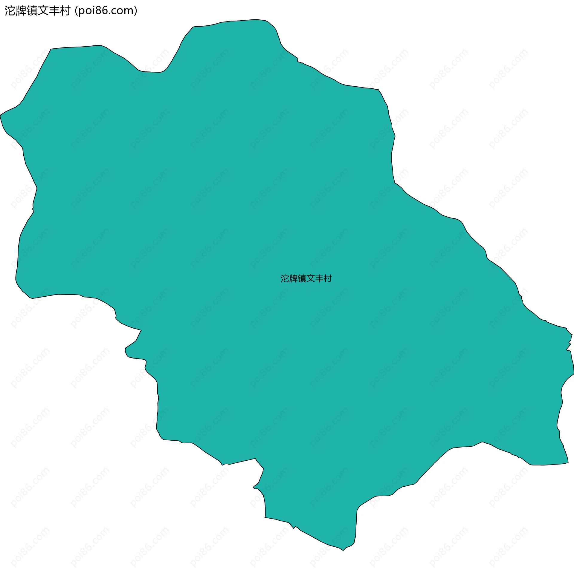 沱牌镇文丰村边界地图