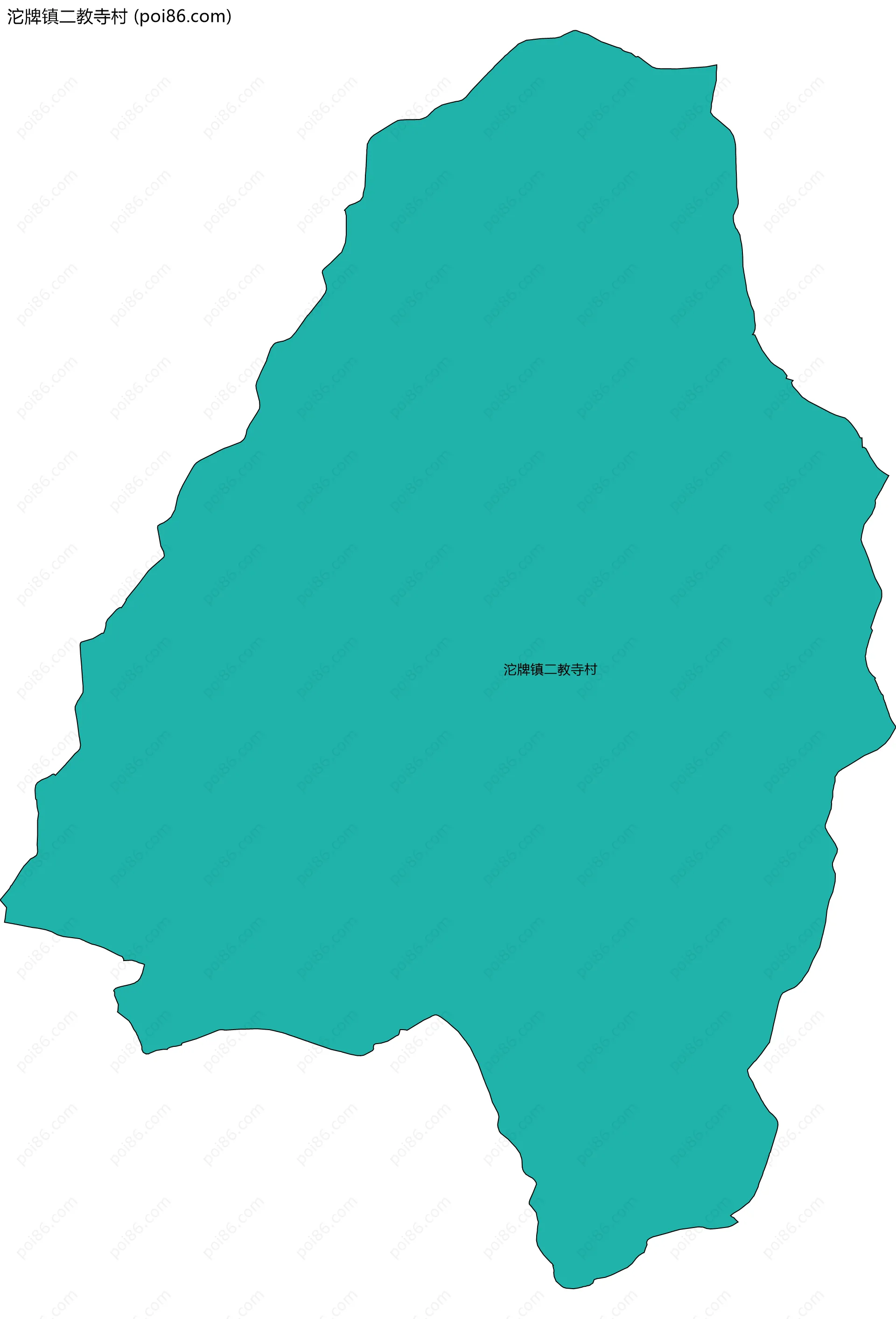 沱牌镇二教寺村边界地图