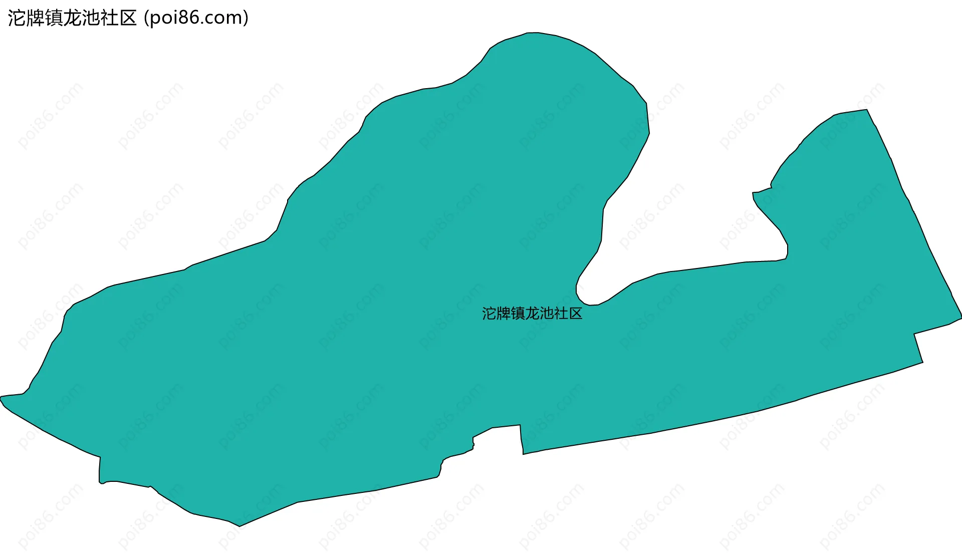 沱牌镇龙池社区边界地图