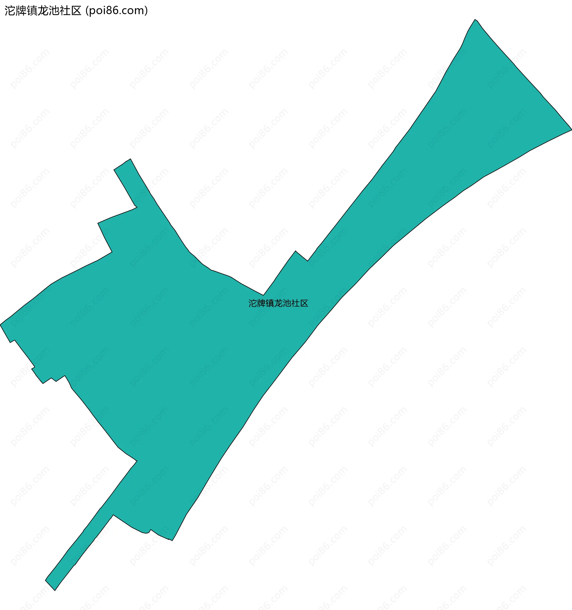 沱牌镇龙池社区边界地图