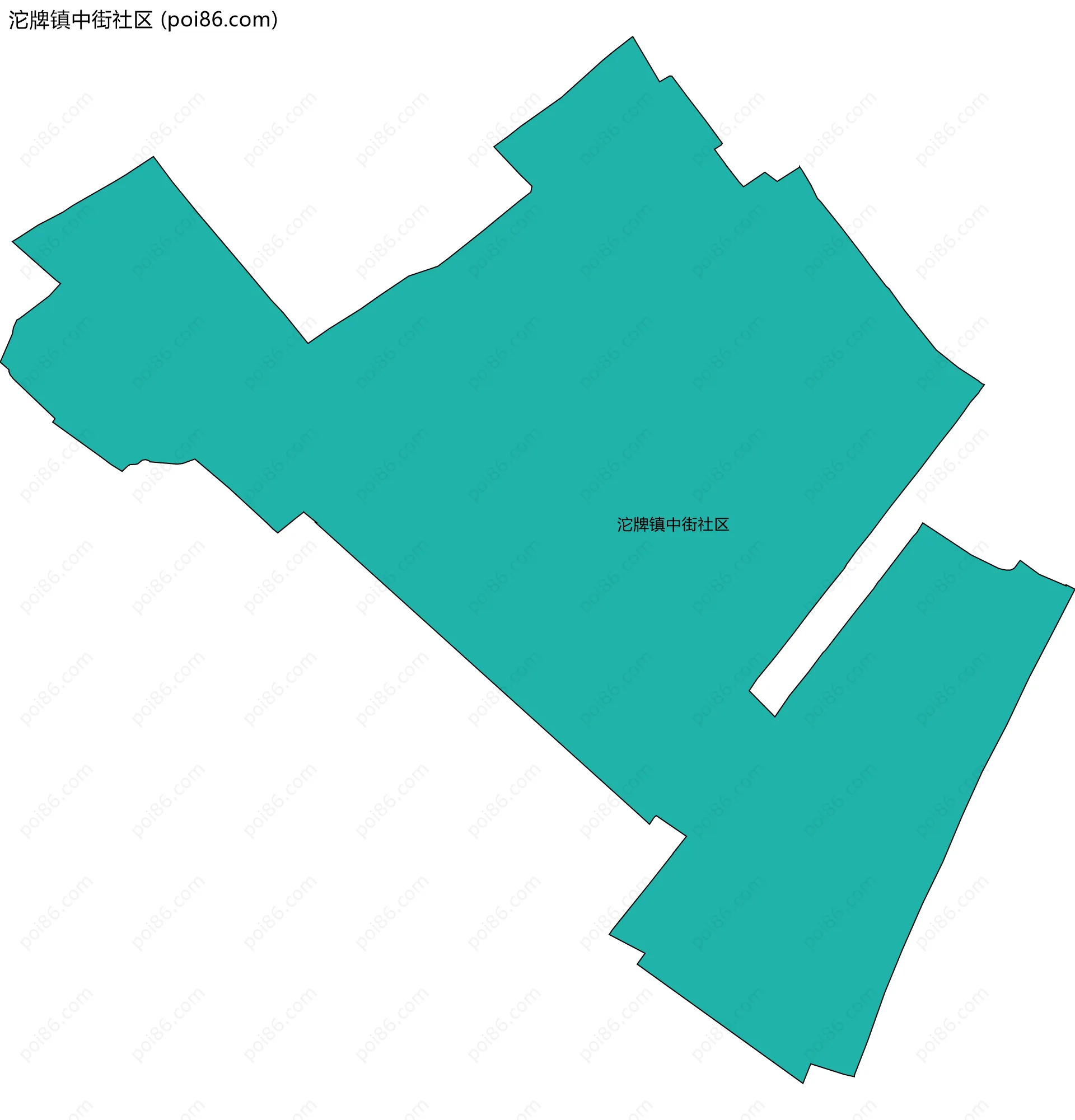 沱牌镇中街社区边界地图