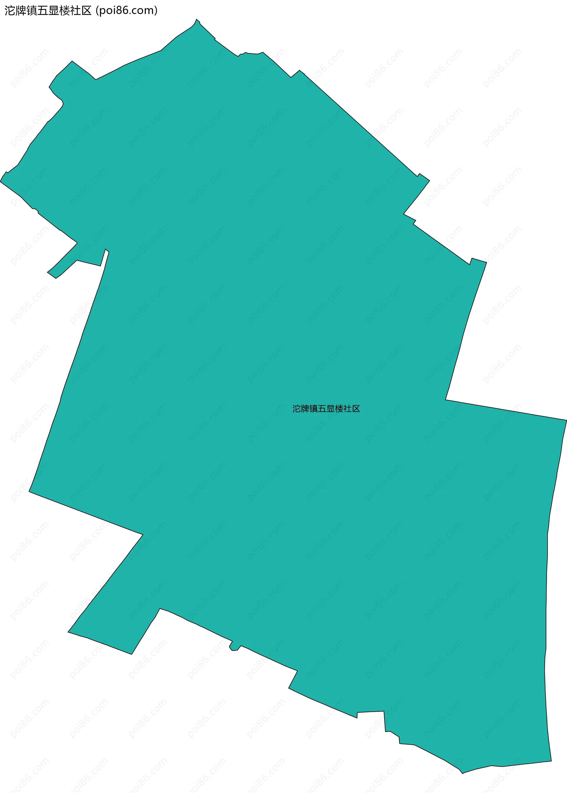 沱牌镇五显楼社区边界地图