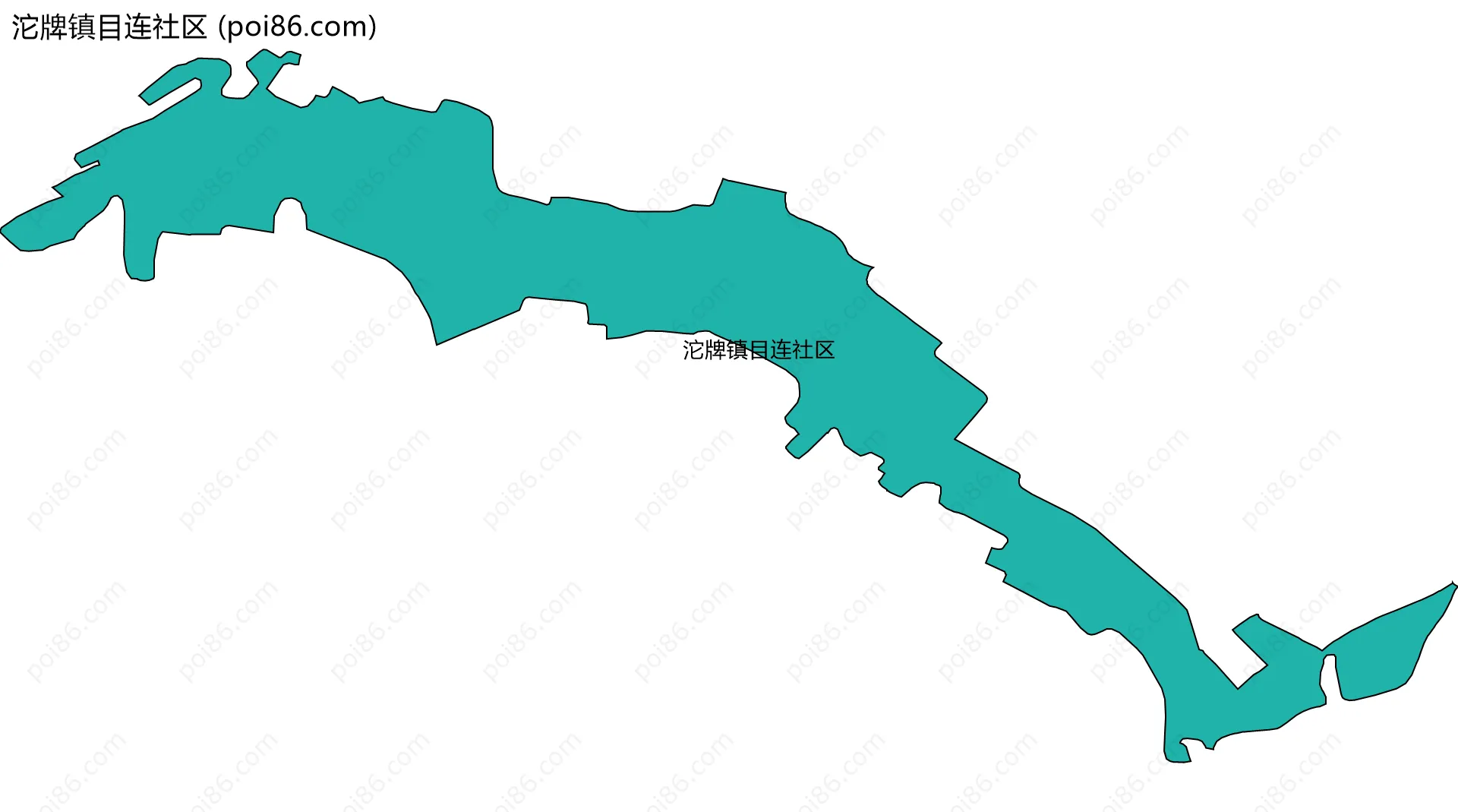 沱牌镇目连社区边界地图