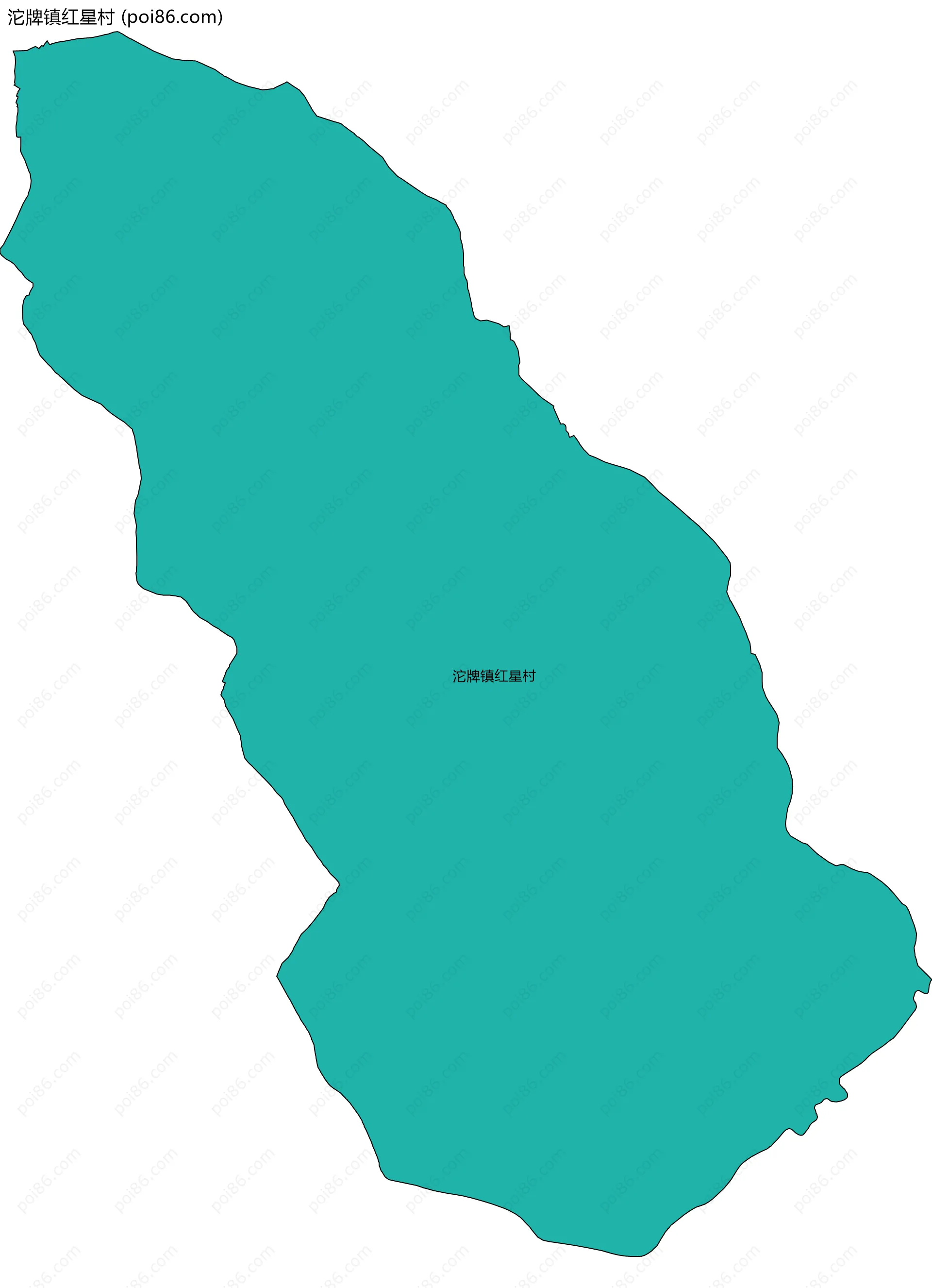 沱牌镇红星村边界地图