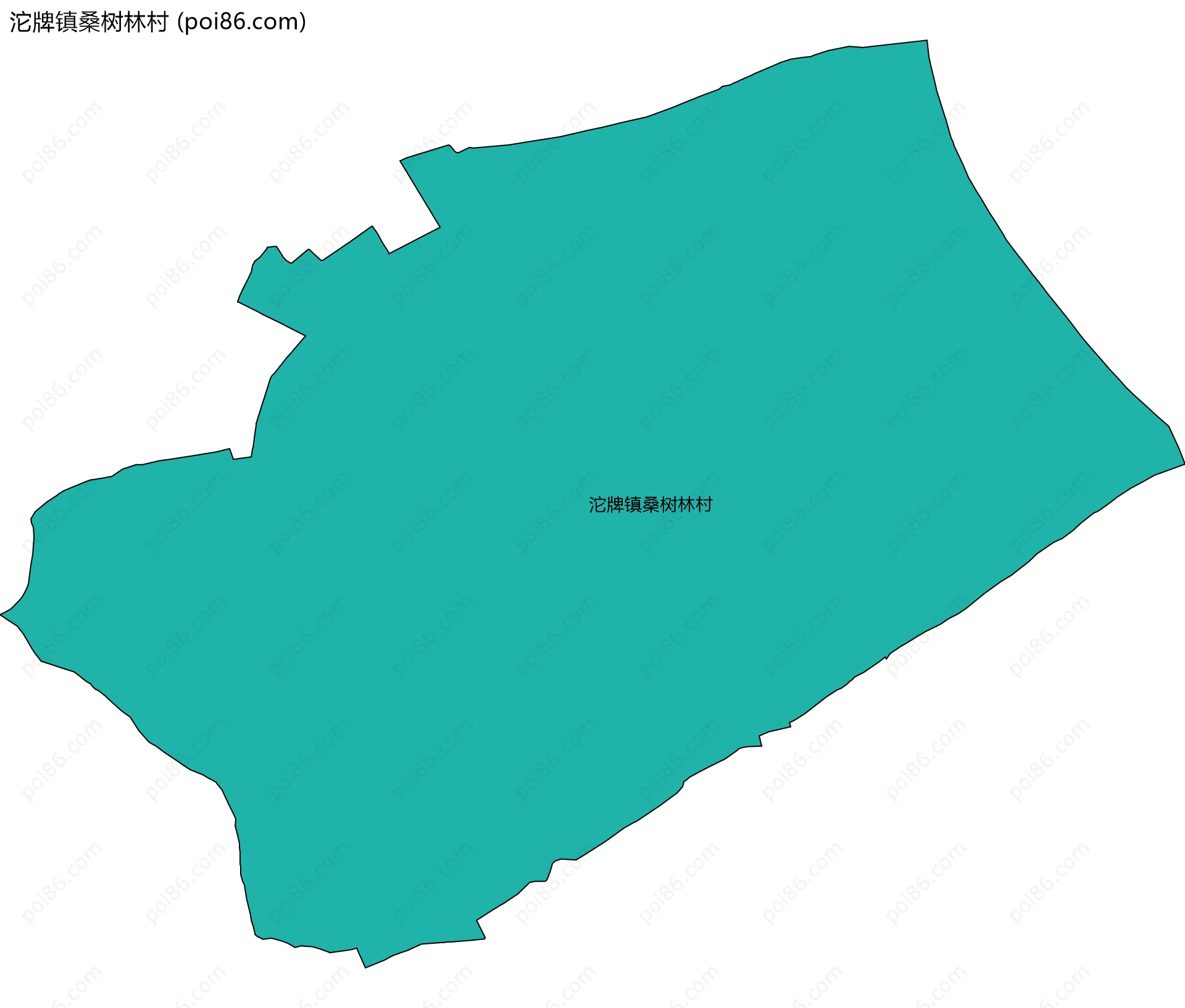 沱牌镇桑树林村边界地图