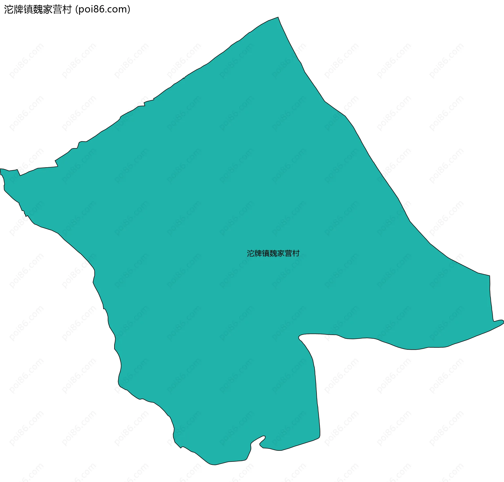 沱牌镇魏家营村边界地图