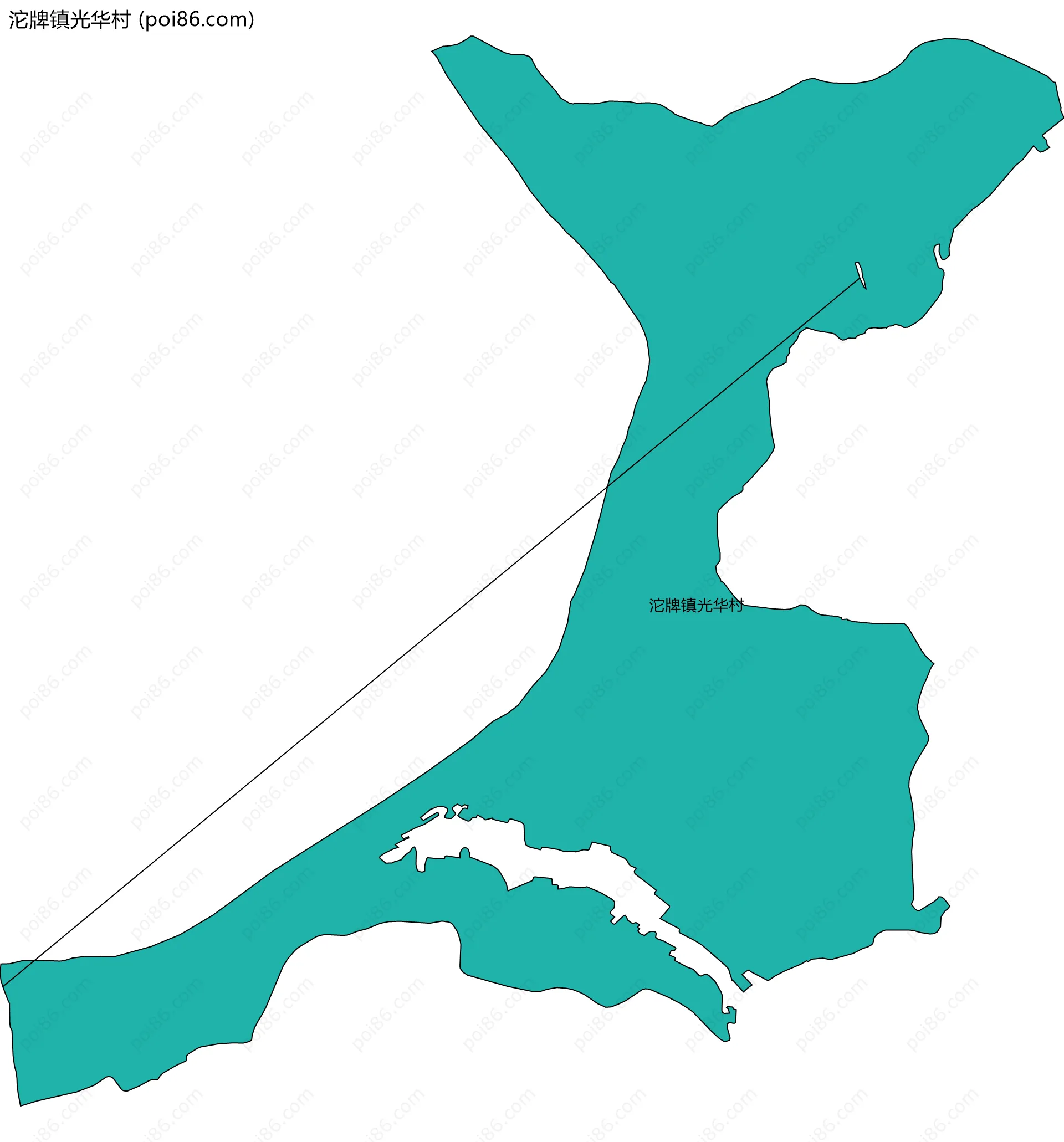 沱牌镇光华村边界地图