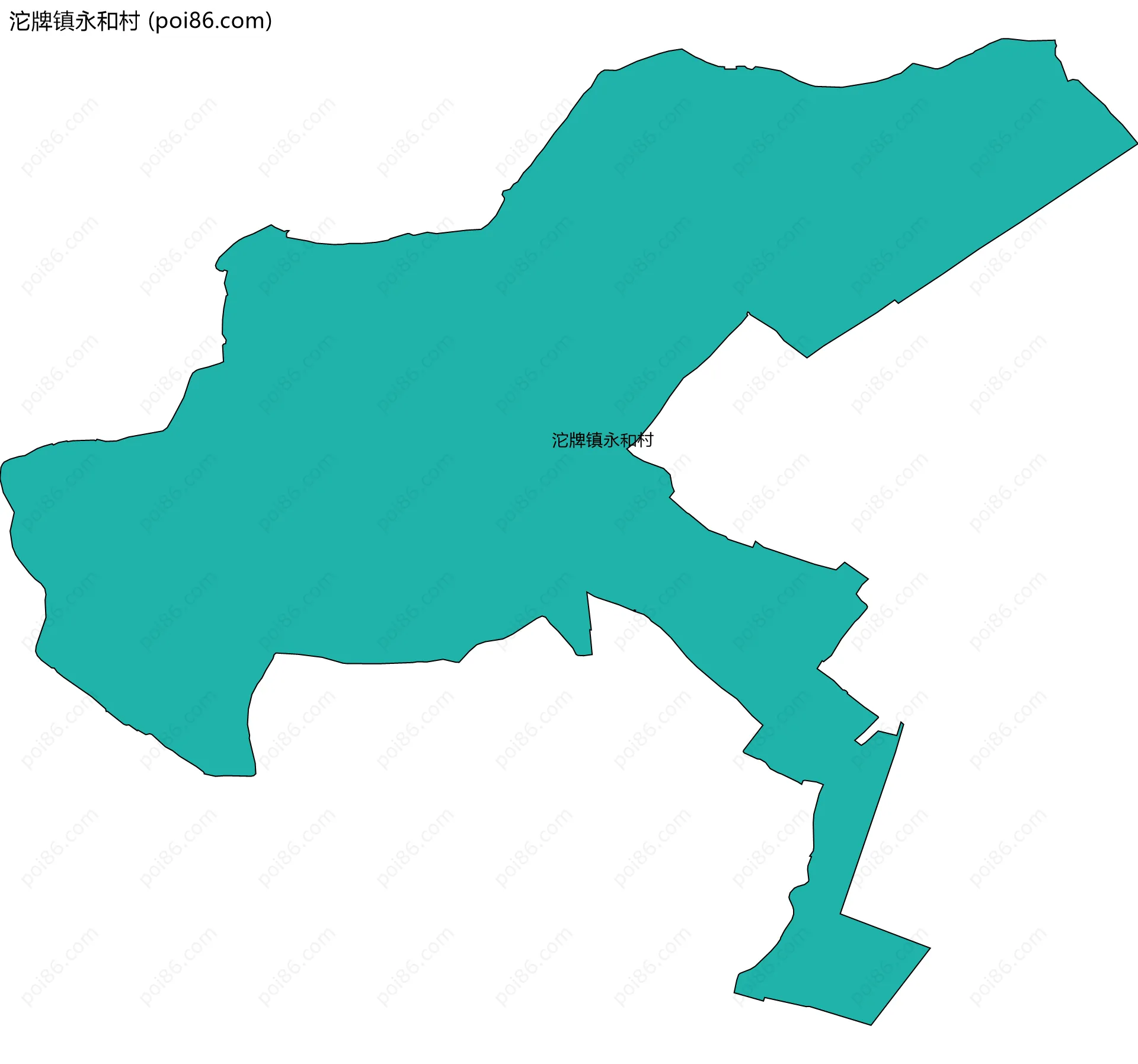 沱牌镇永和村边界地图