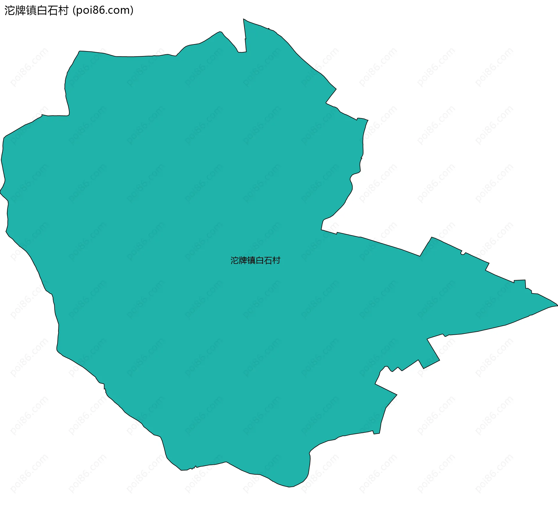 沱牌镇白石村边界地图