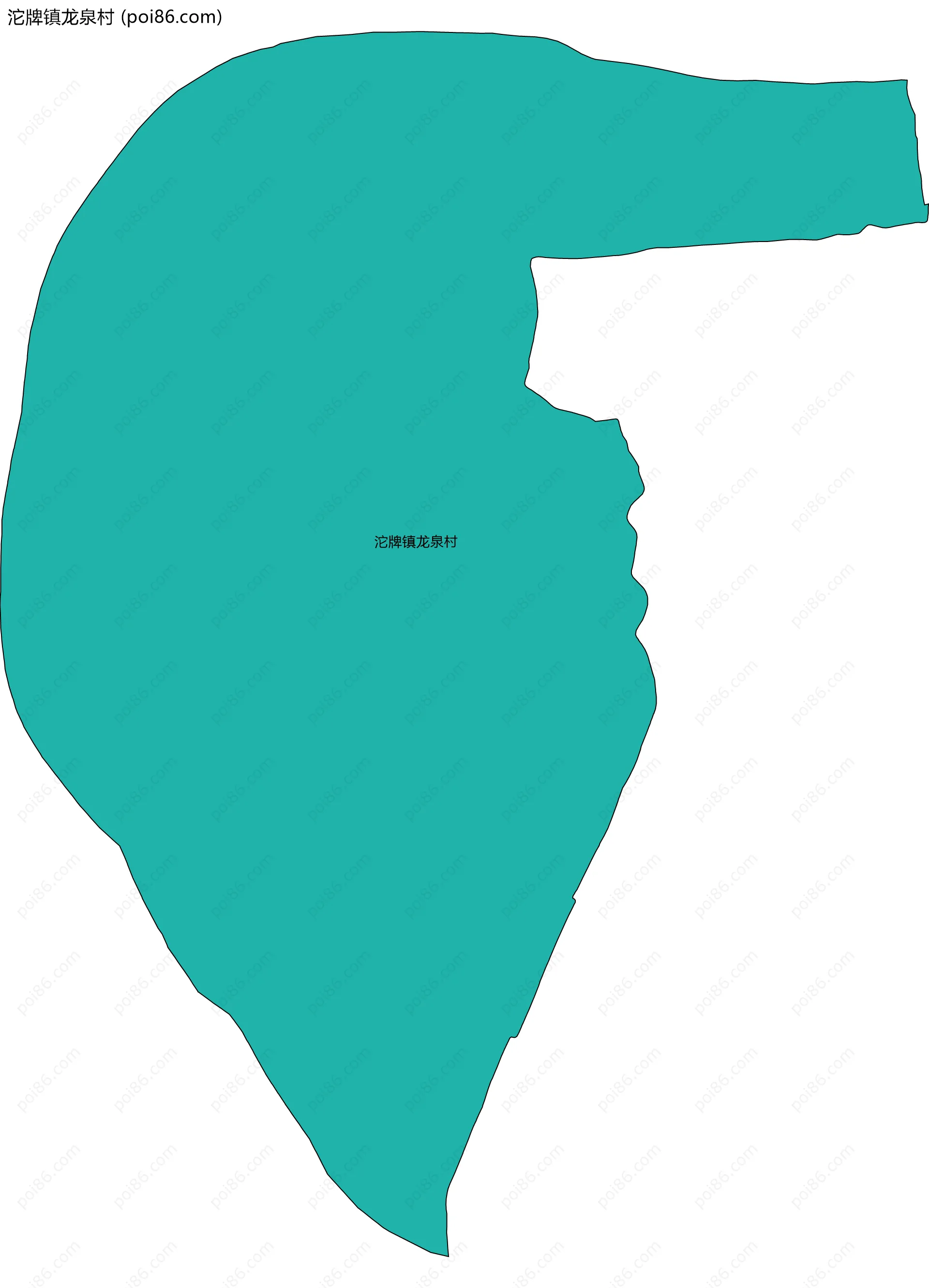 沱牌镇龙泉村边界地图