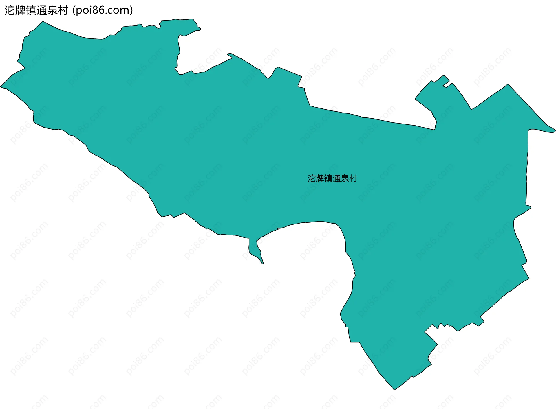 沱牌镇通泉村边界地图