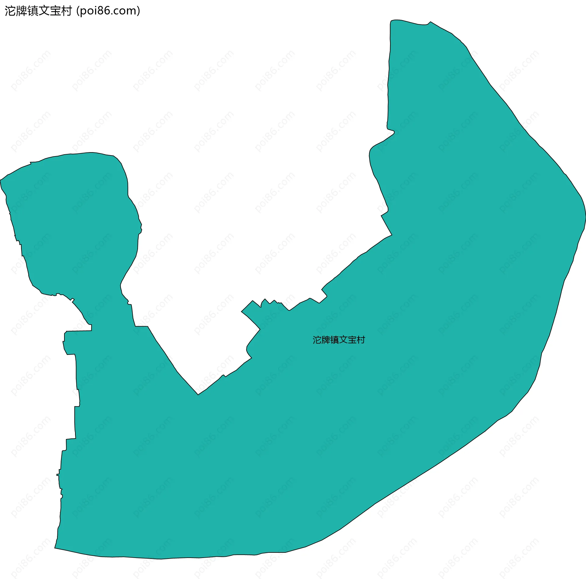 沱牌镇文宝村边界地图