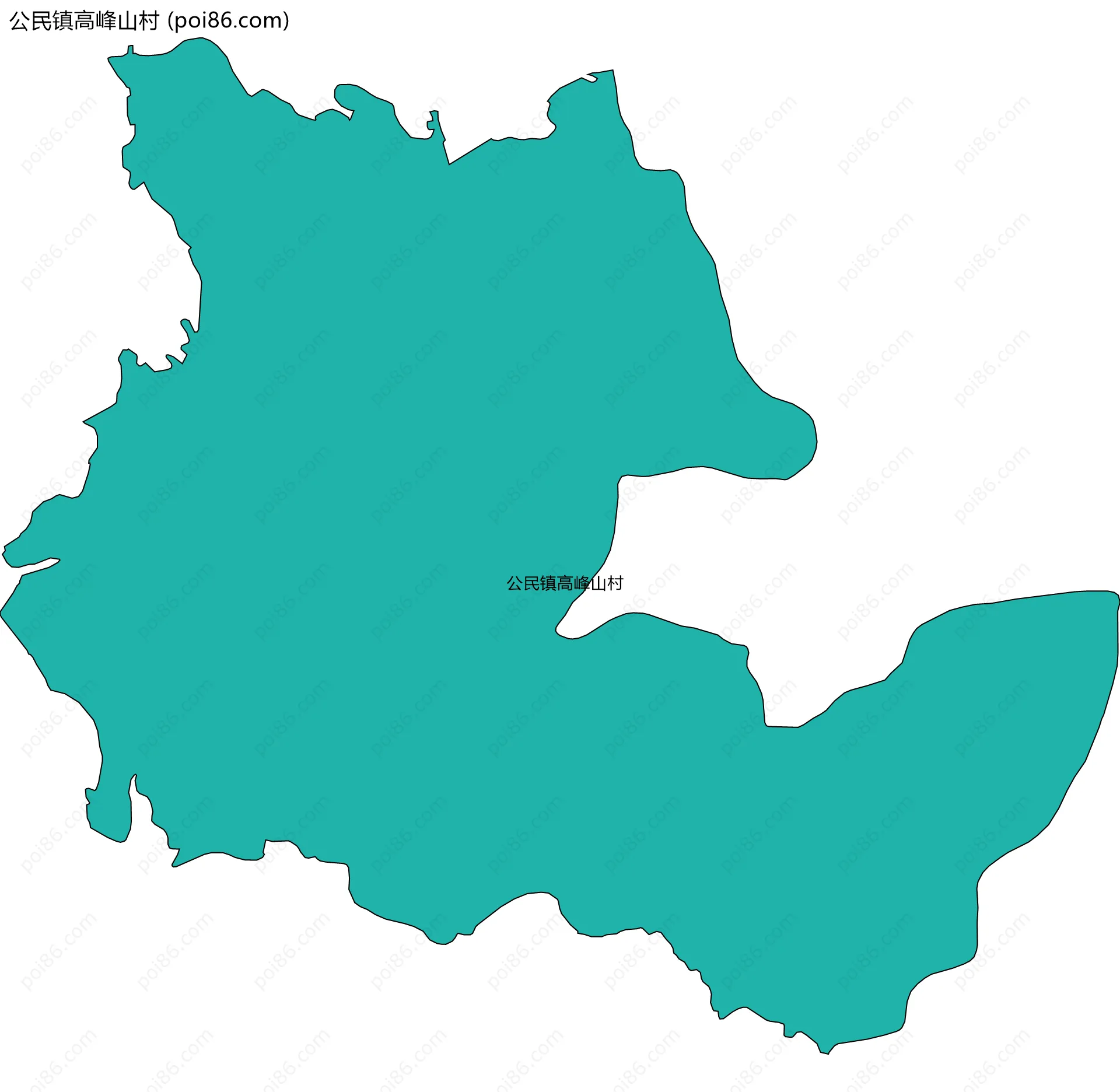 公民镇高峰山村边界地图