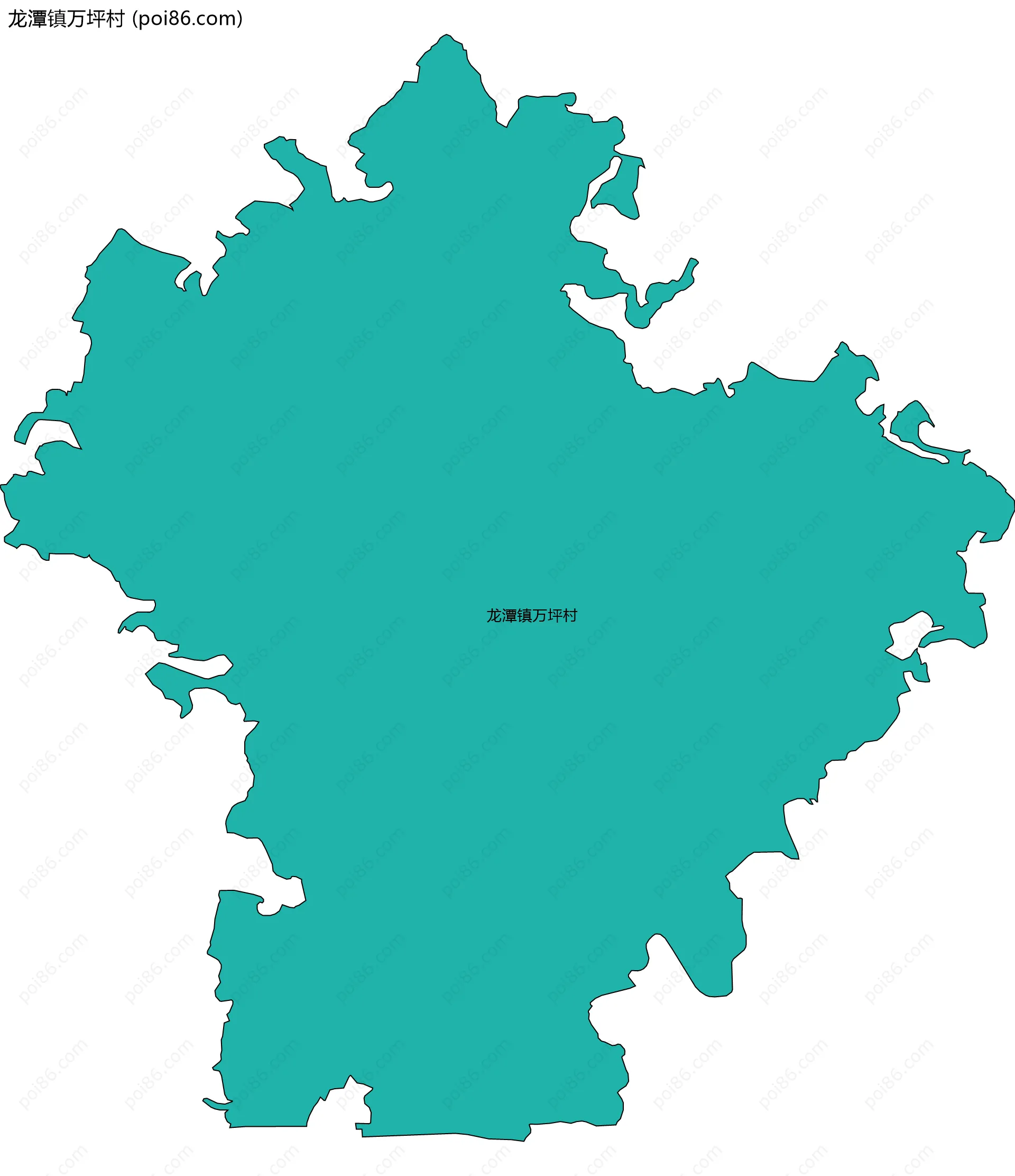 龙潭镇万坪村边界地图