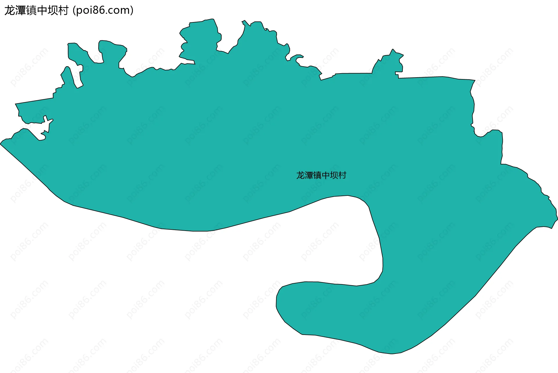 龙潭镇中坝村边界地图