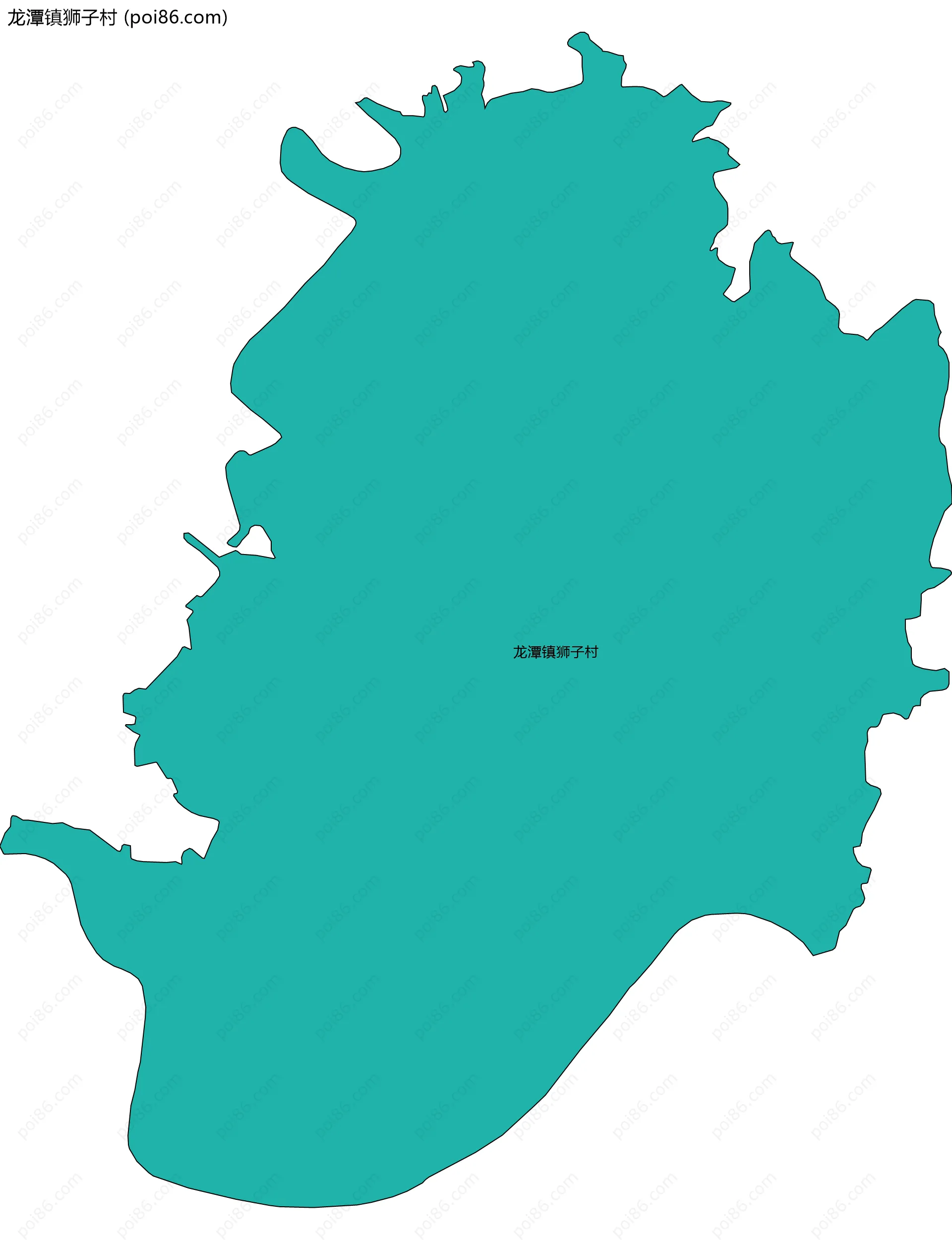 龙潭镇狮子村边界地图