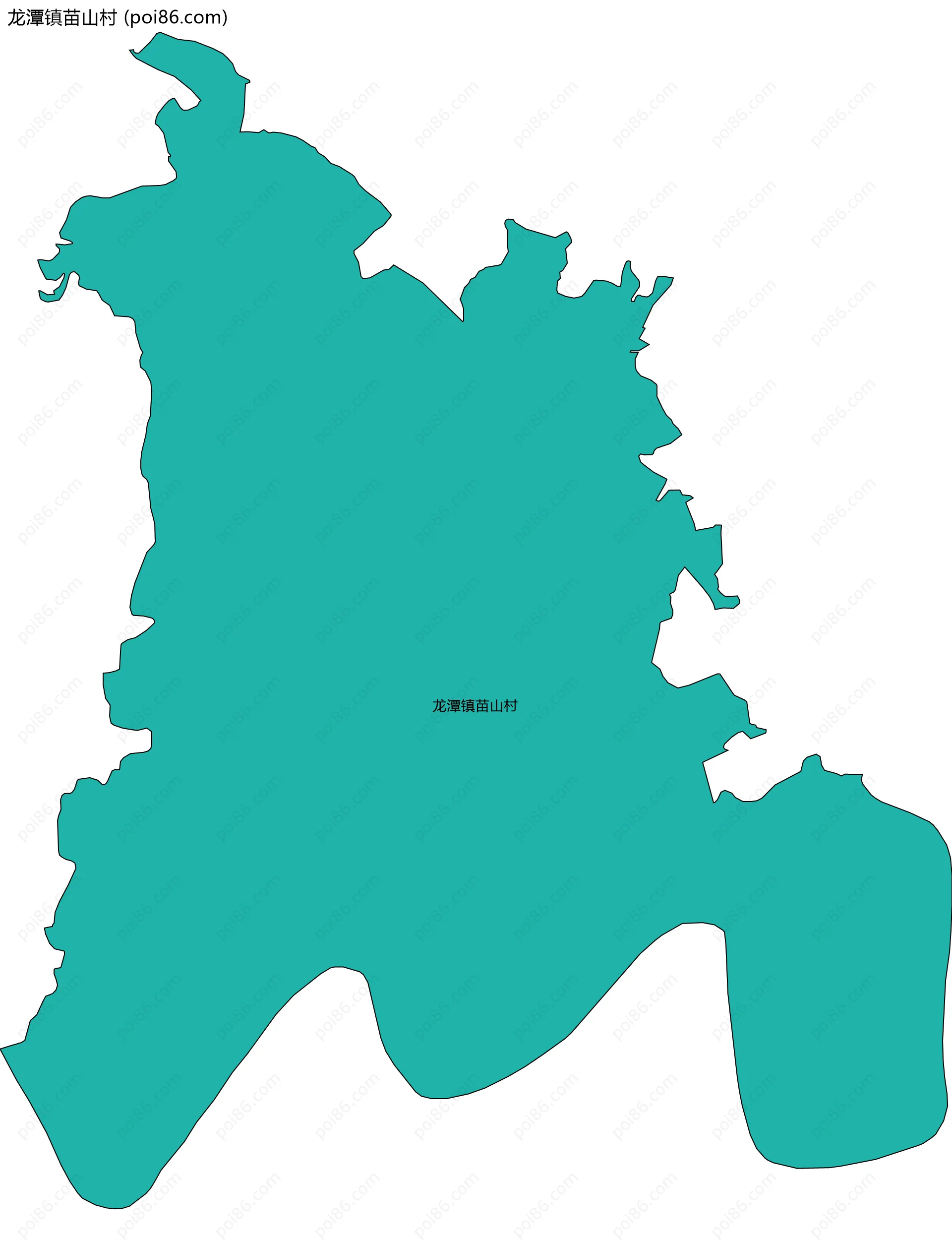 龙潭镇苗山村边界地图