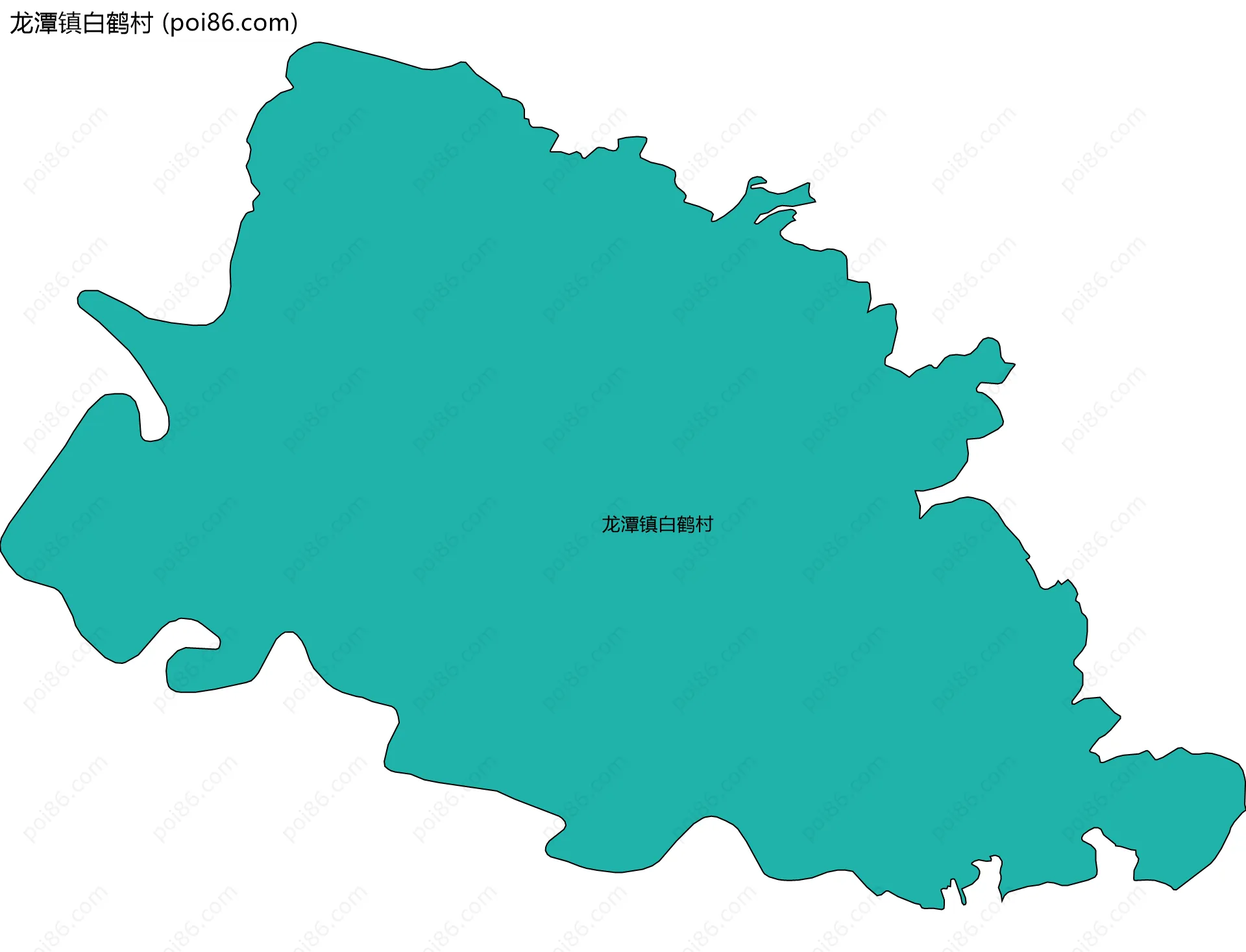 龙潭镇白鹤村边界地图