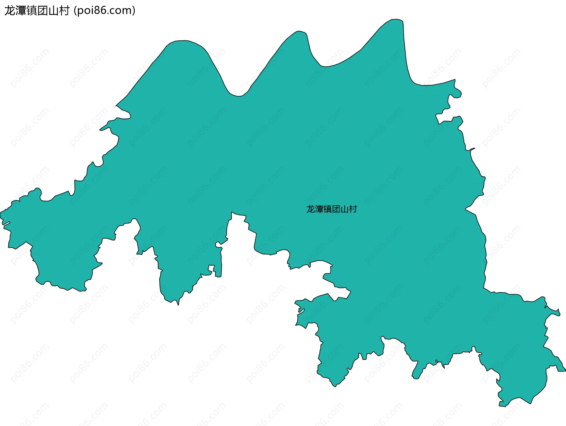 龙潭镇团山村边界地图