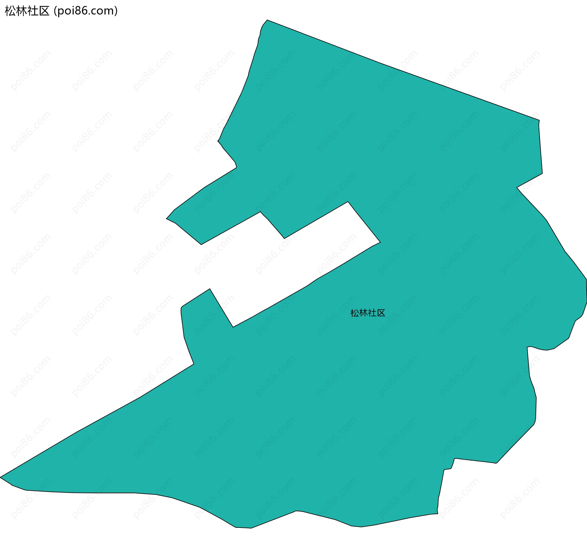 松林社区边界地图