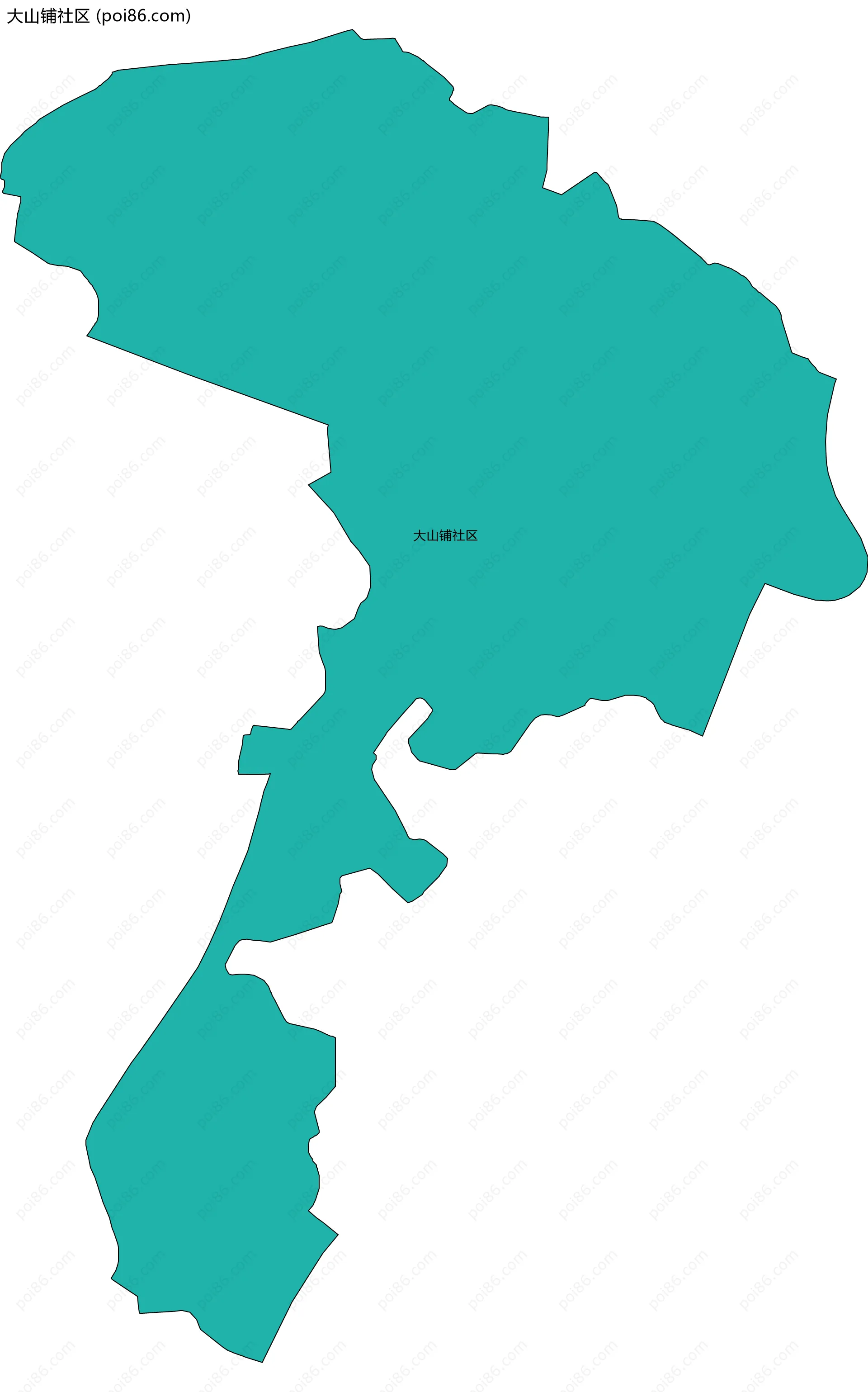 大山铺社区边界地图