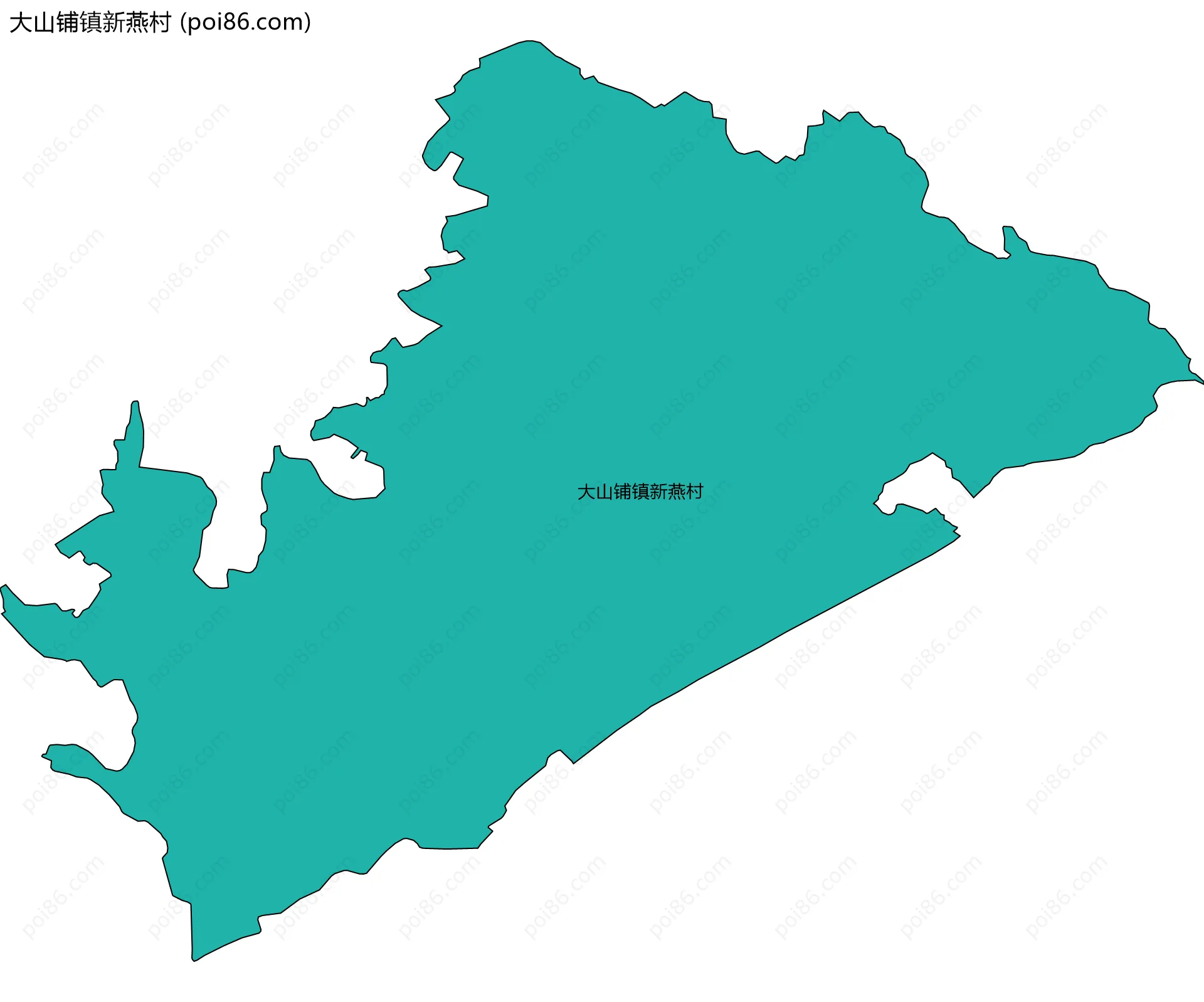 大山铺镇新燕村边界地图