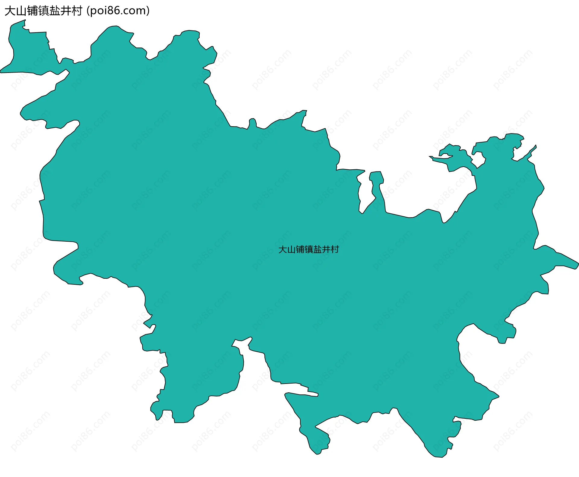 大山铺镇盐井村边界地图
