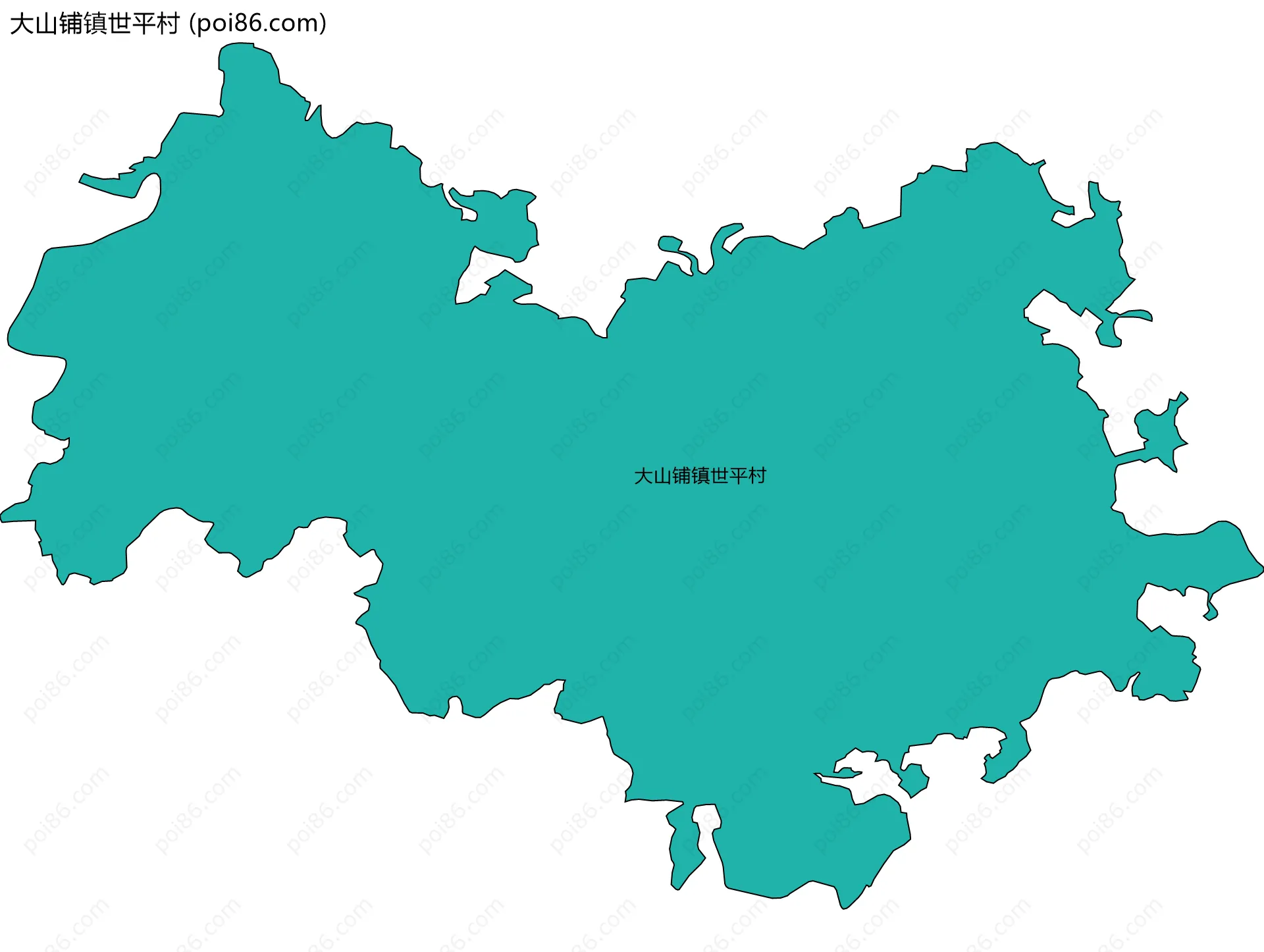 大山铺镇世平村边界地图