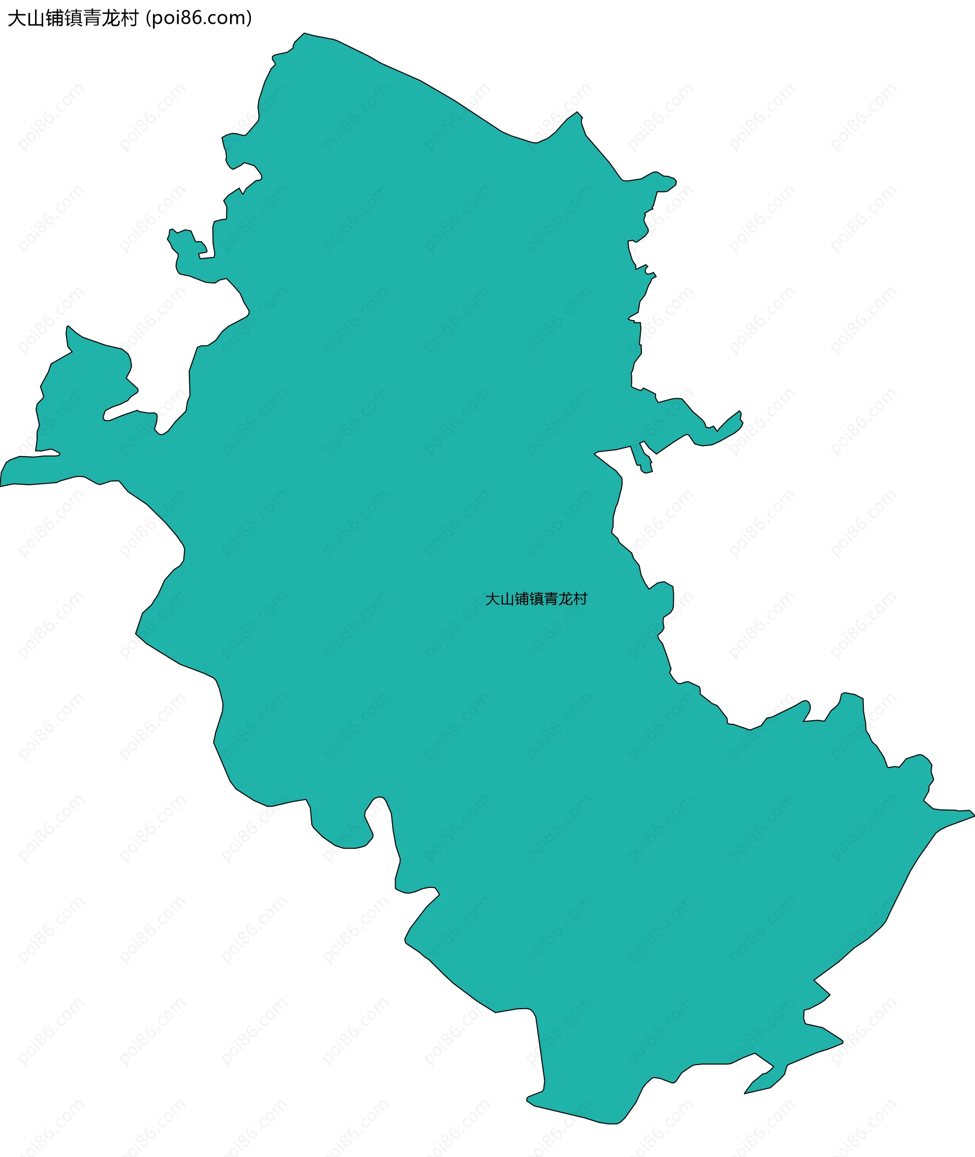 大山铺镇青龙村边界地图