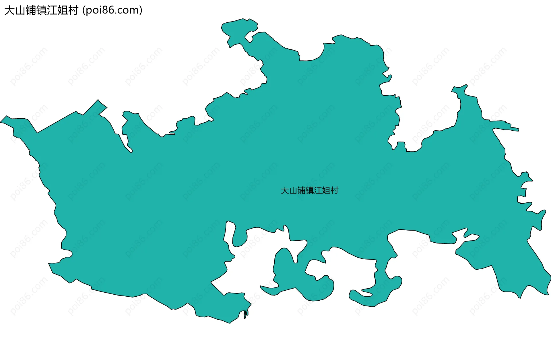 大山铺镇江姐村边界地图