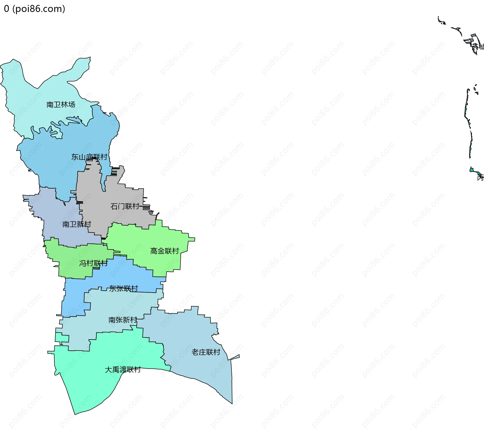 0边界地图(五级行政区划)