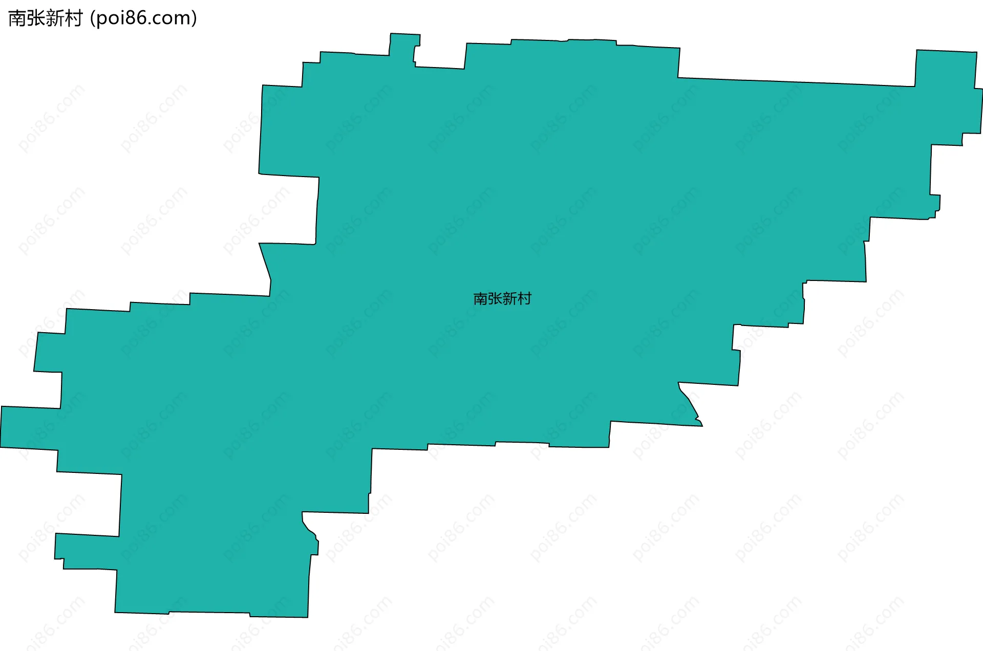 南张新村边界地图