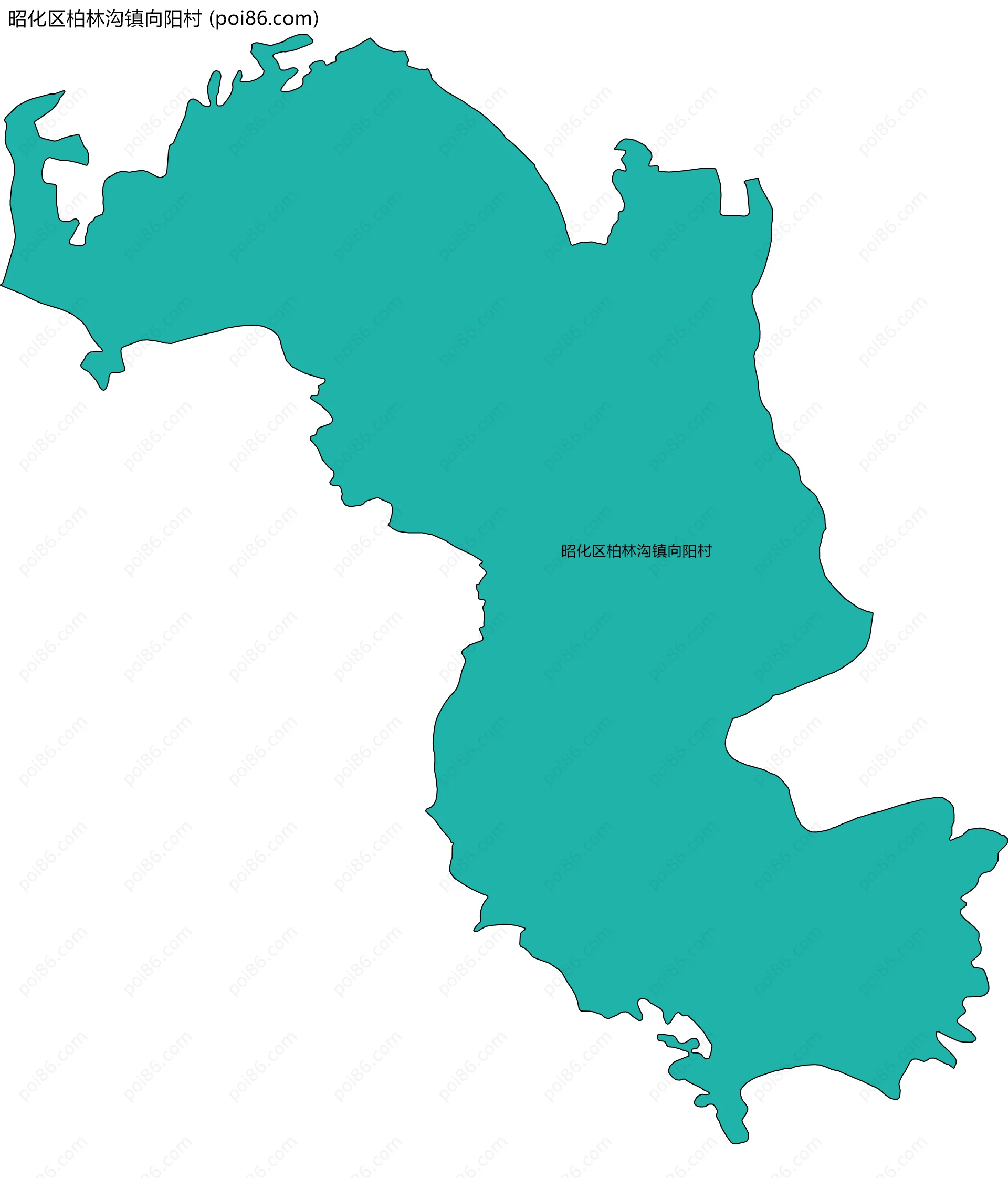 昭化区柏林沟镇向阳村边界地图