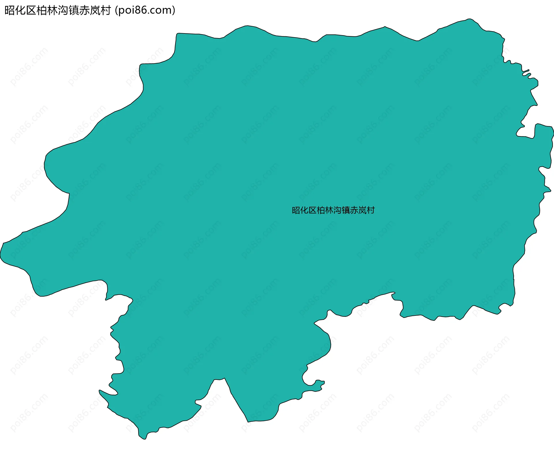 昭化区柏林沟镇赤岚村边界地图