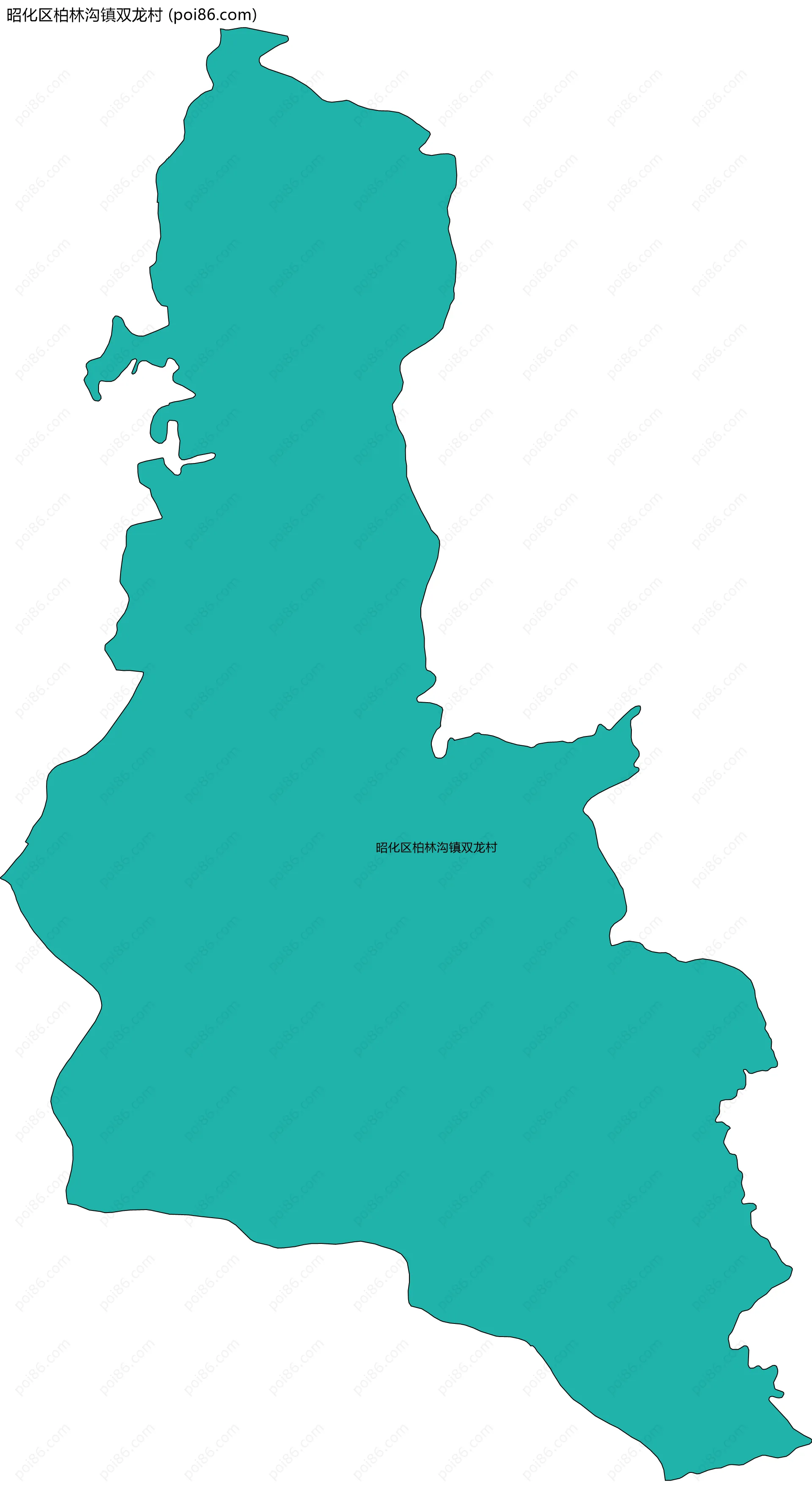 昭化区柏林沟镇双龙村边界地图